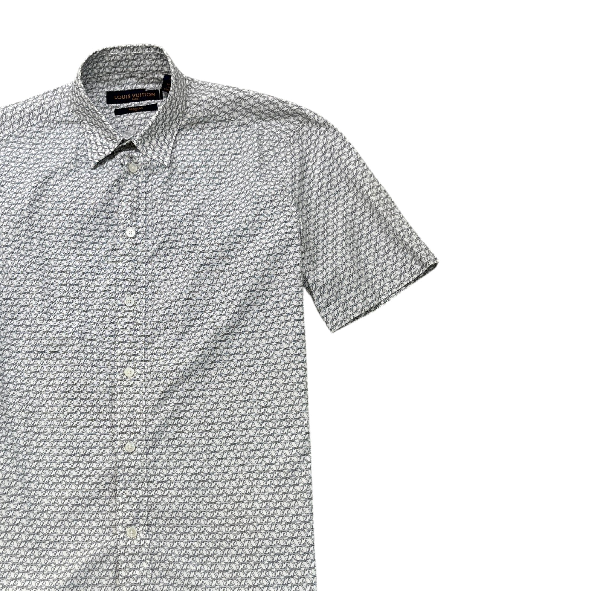 Men's Monogram Geometric Shirt White Size S