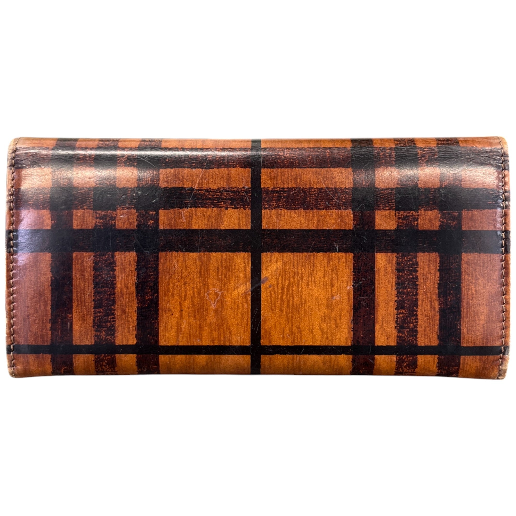 Women's Check Wallet Brown