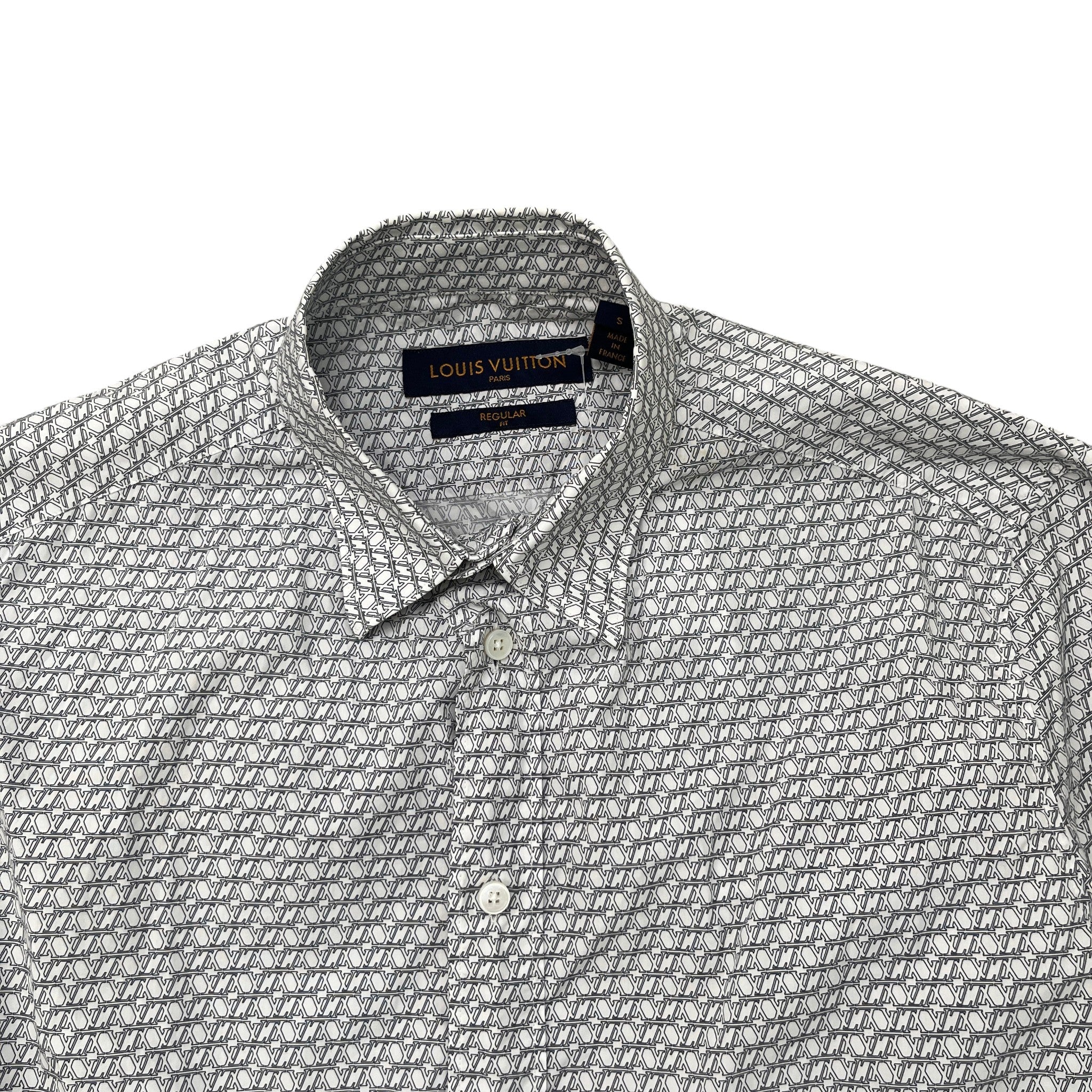 Men's Monogram Geometric Shirt White Size S
