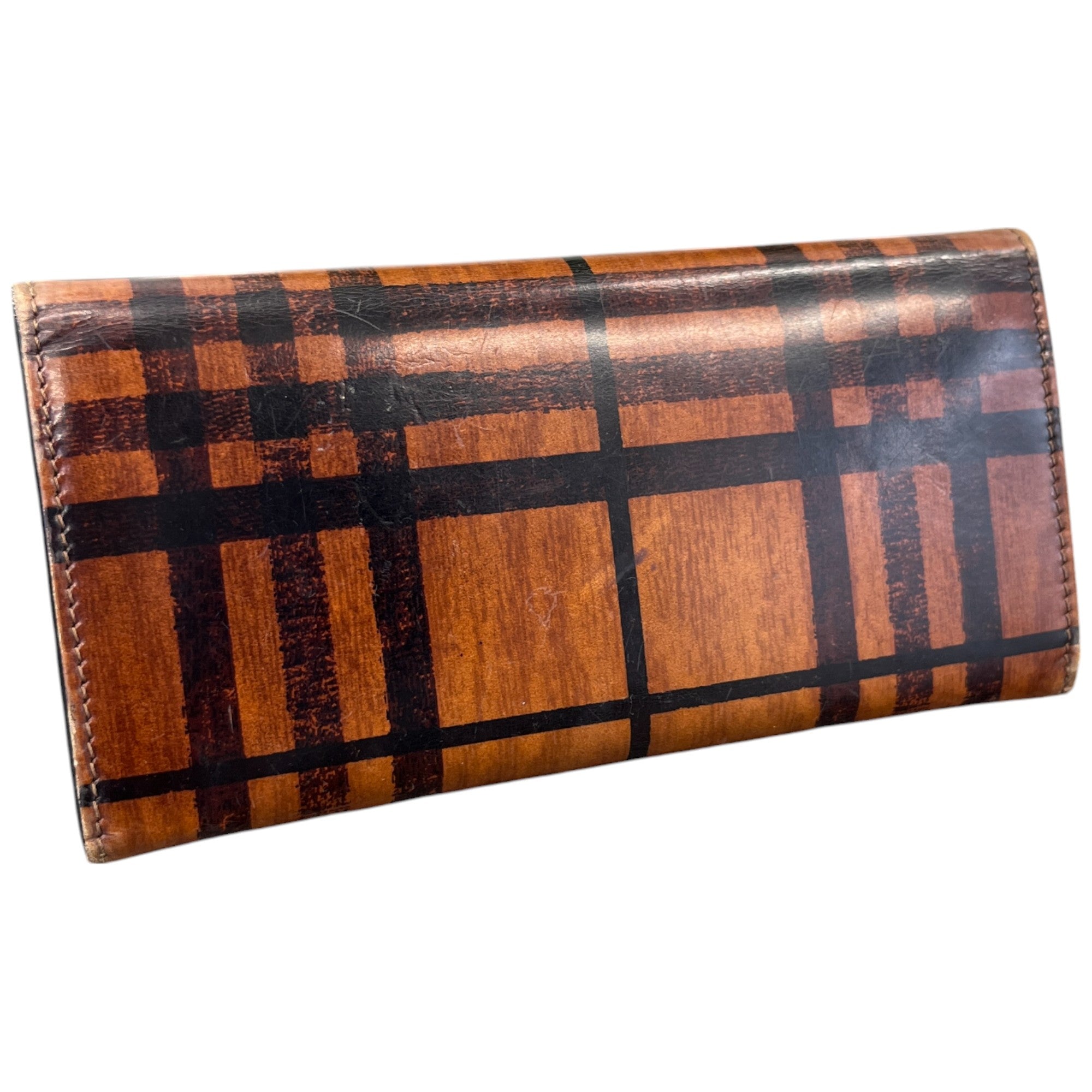 Women's Check Wallet Brown