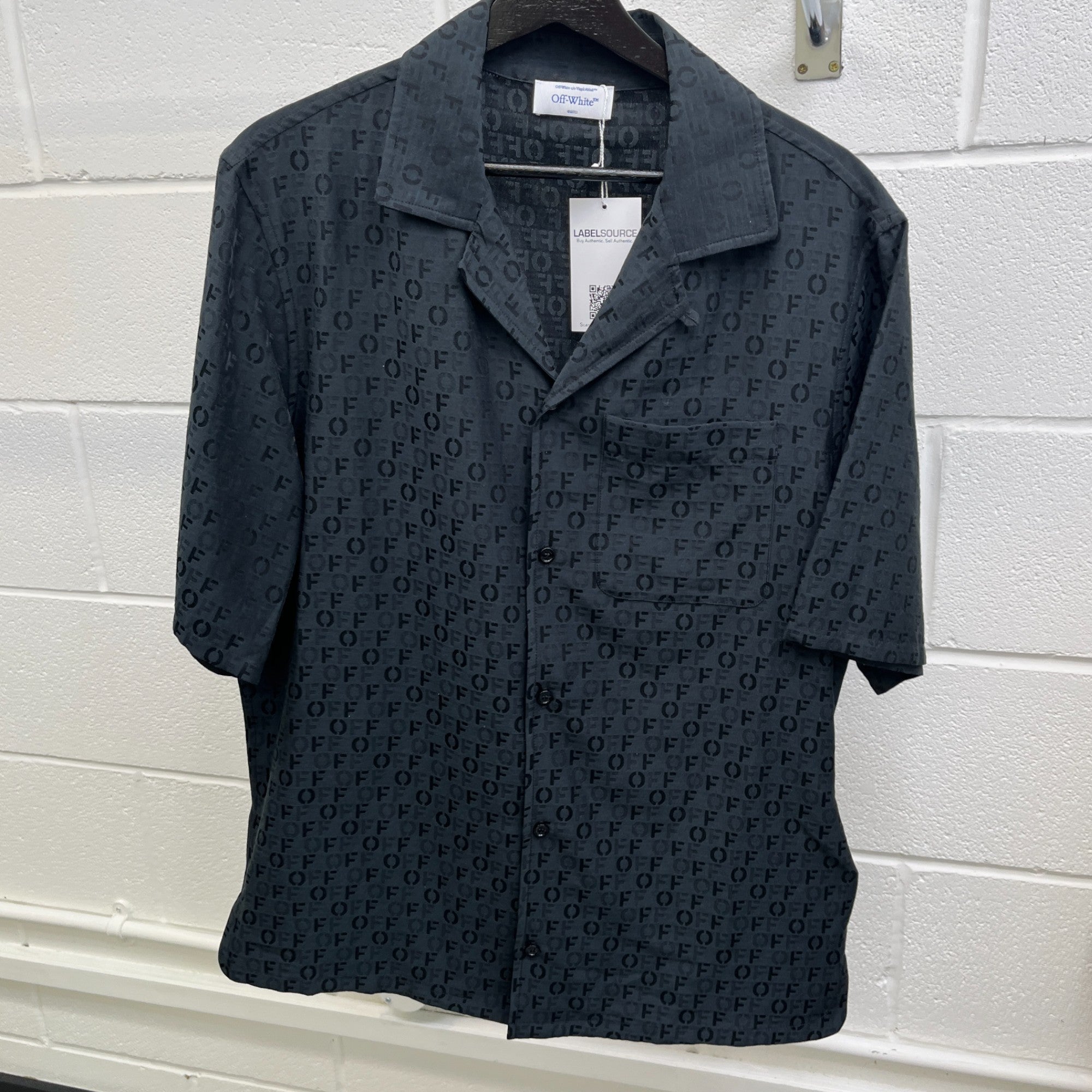 Men's Monogram Logo Shirt Black Size M