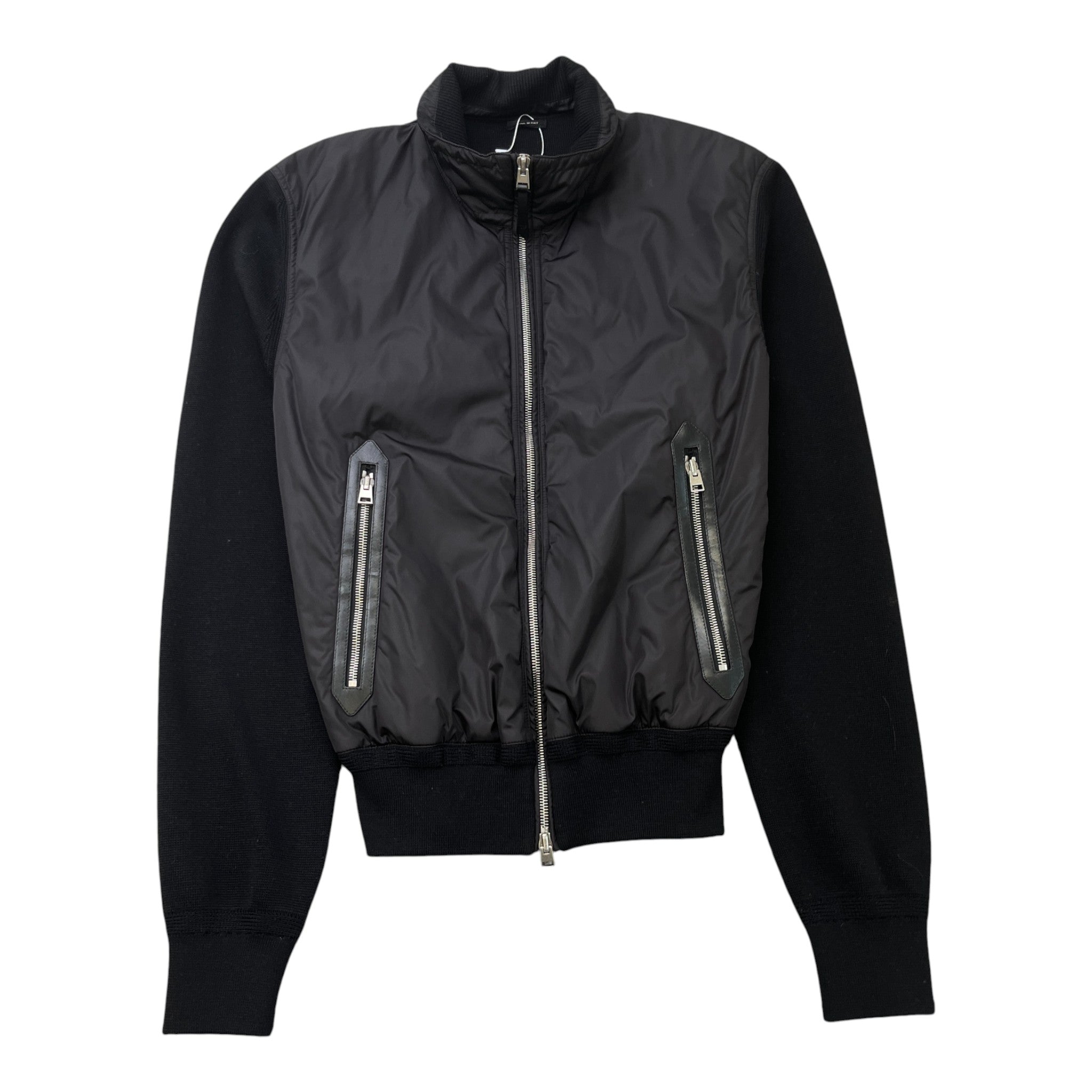 Men's Panelled Zip-Front Jacket Black Size IT 50 / L