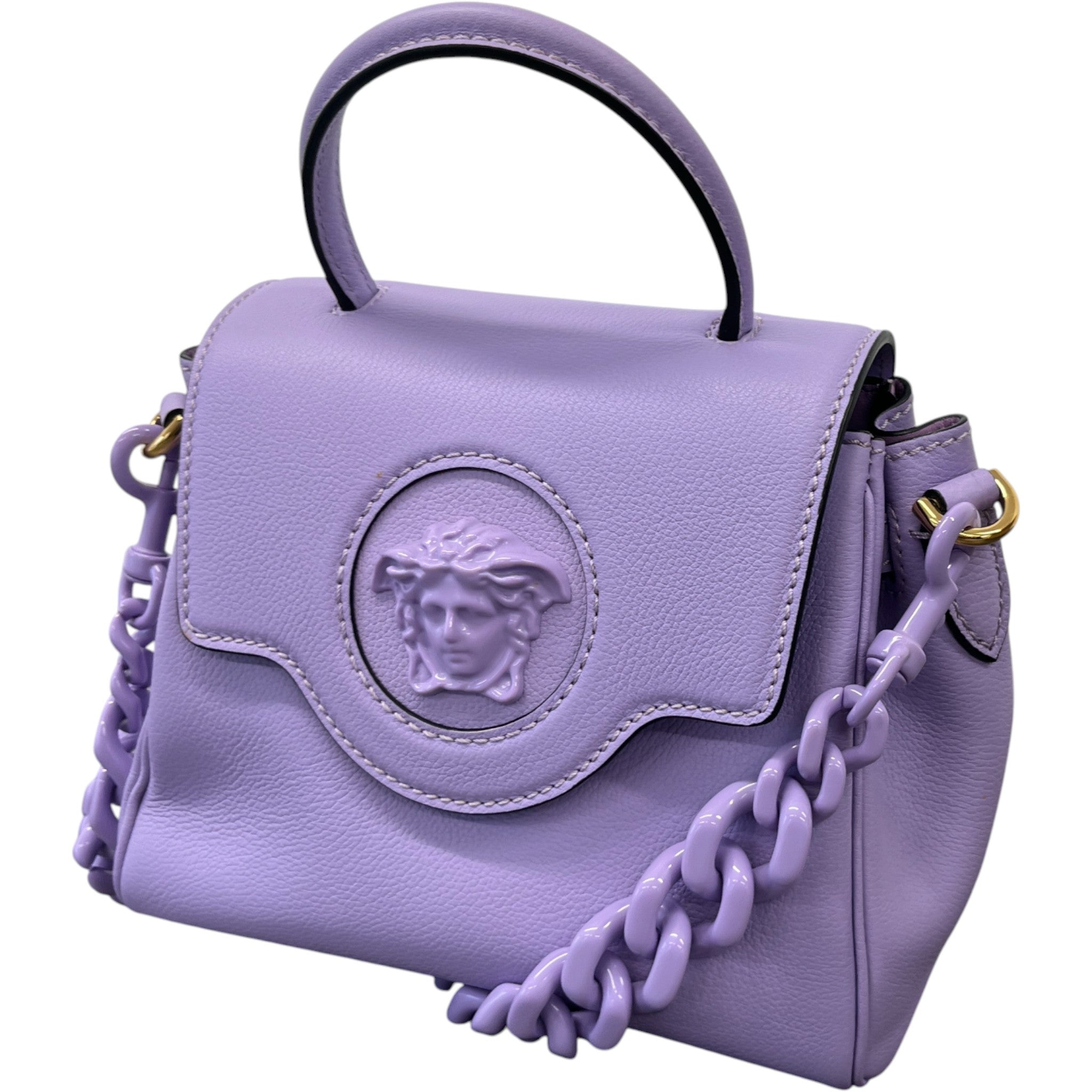 Women's Small La Medusa Top Handle Bag Purple