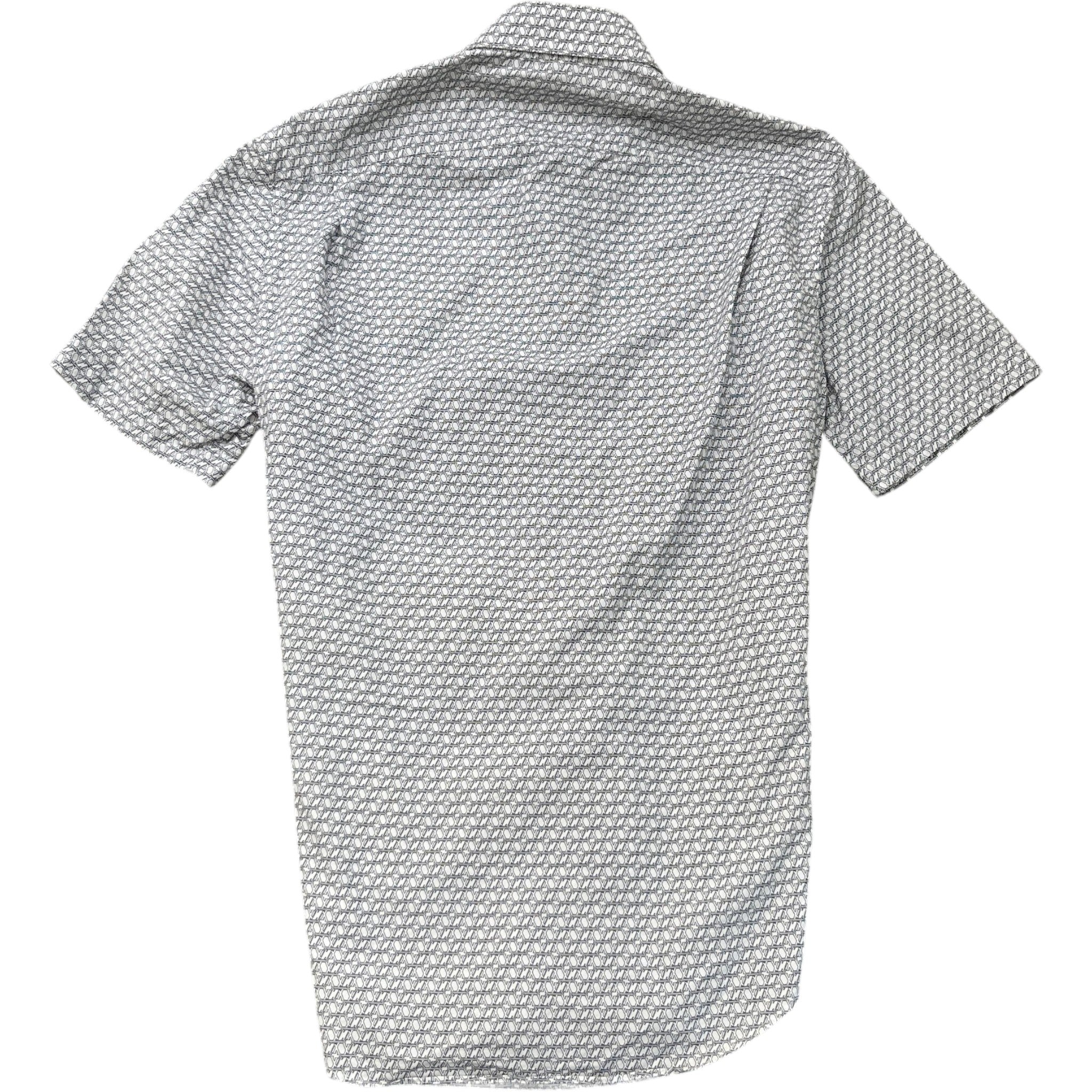 Men's Monogram Geometric Shirt White Size S
