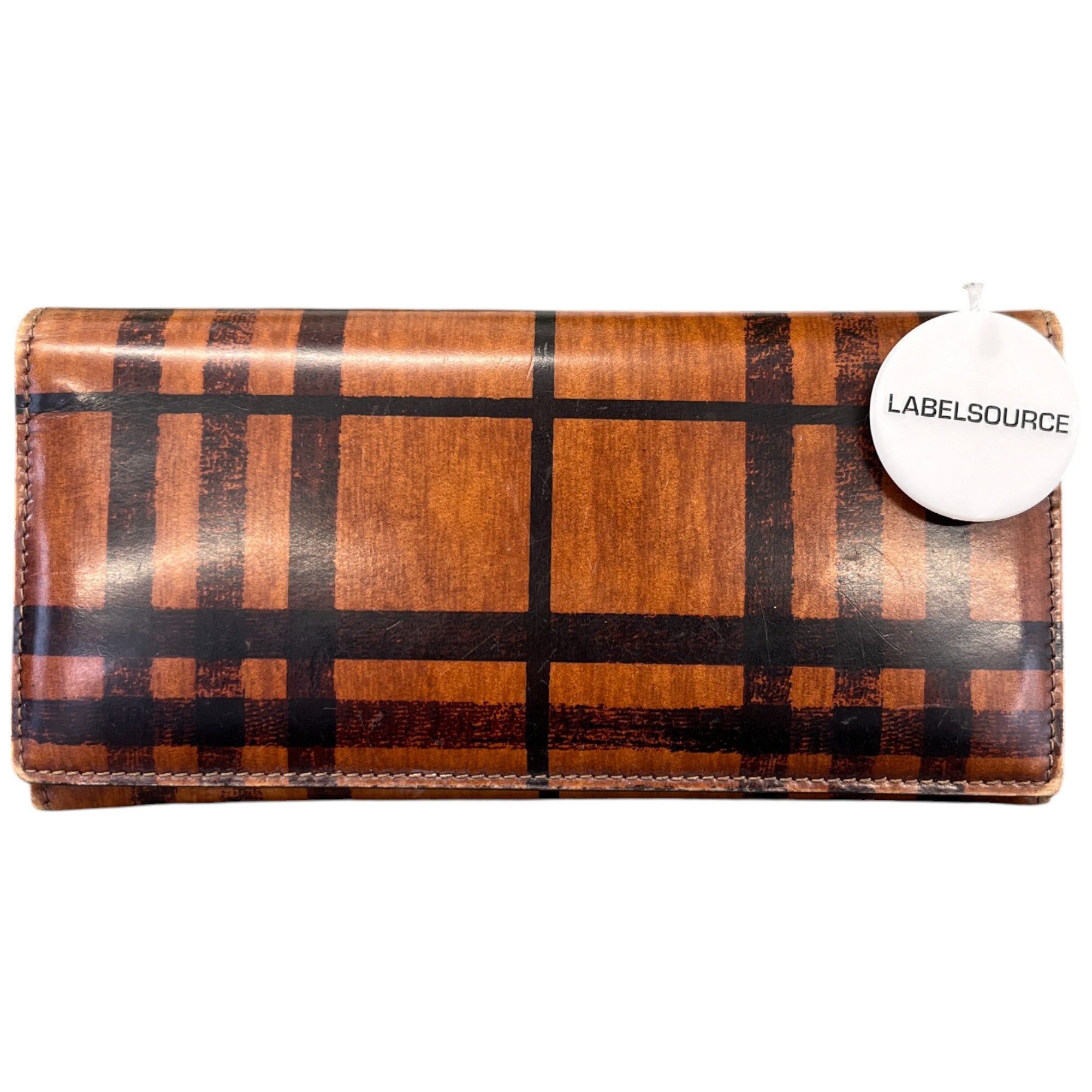 Women's Check Wallet Brown