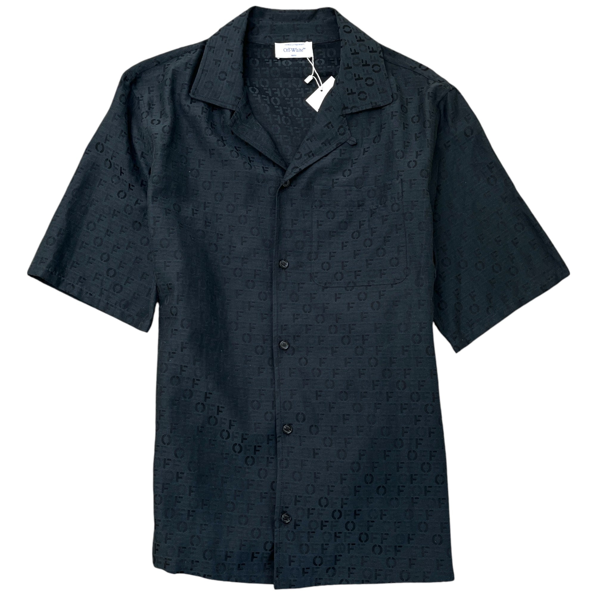 Men's Monogram Logo Shirt Black Size M