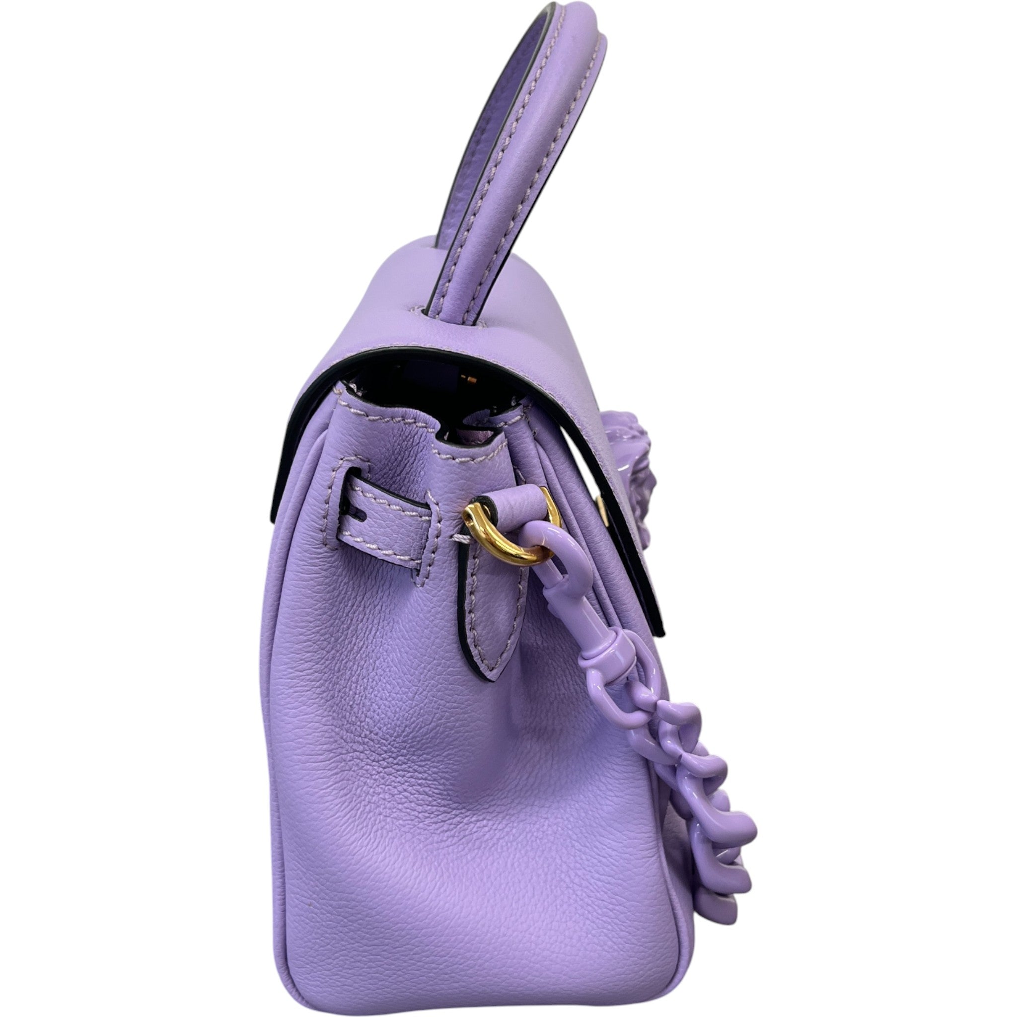 Women's Small La Medusa Top Handle Bag Purple