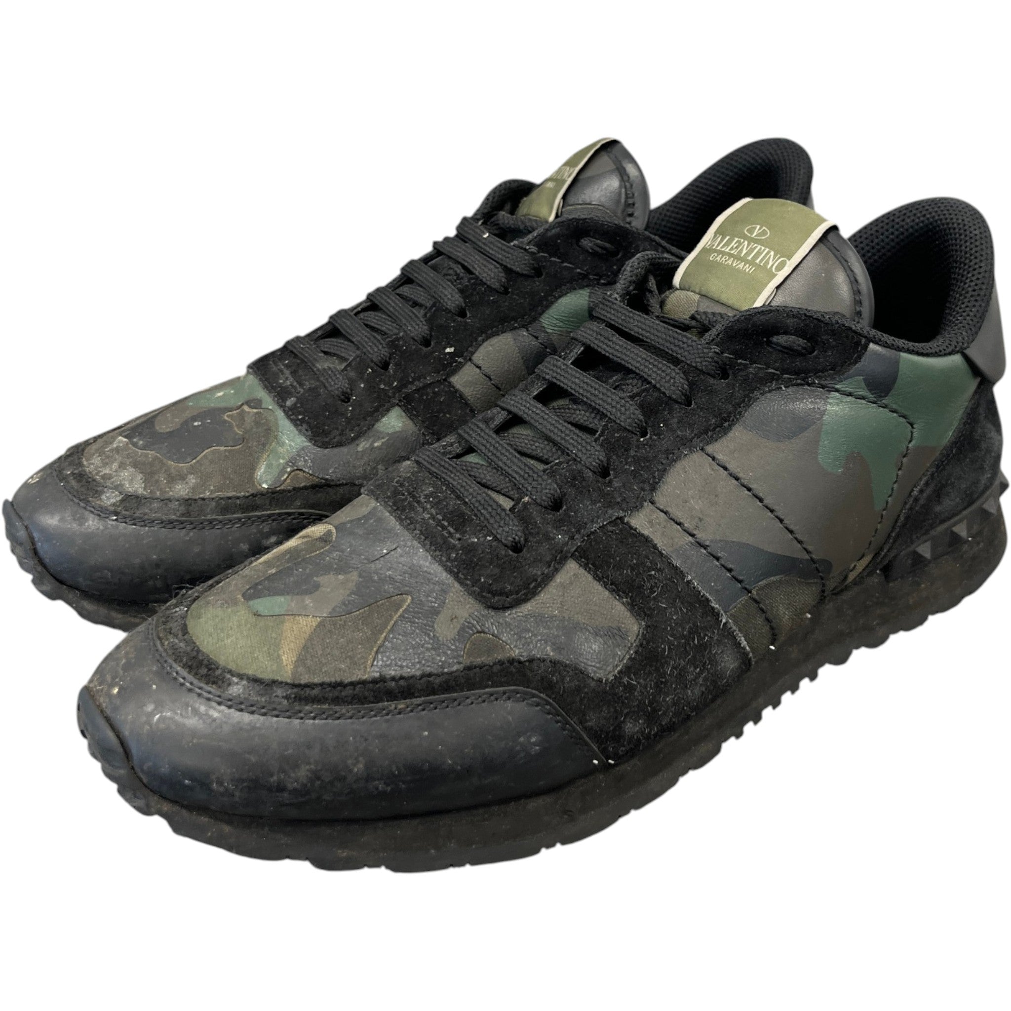 Men's Rockrunner Camouflage Low Trainers Black Size EU 44 / UK 10