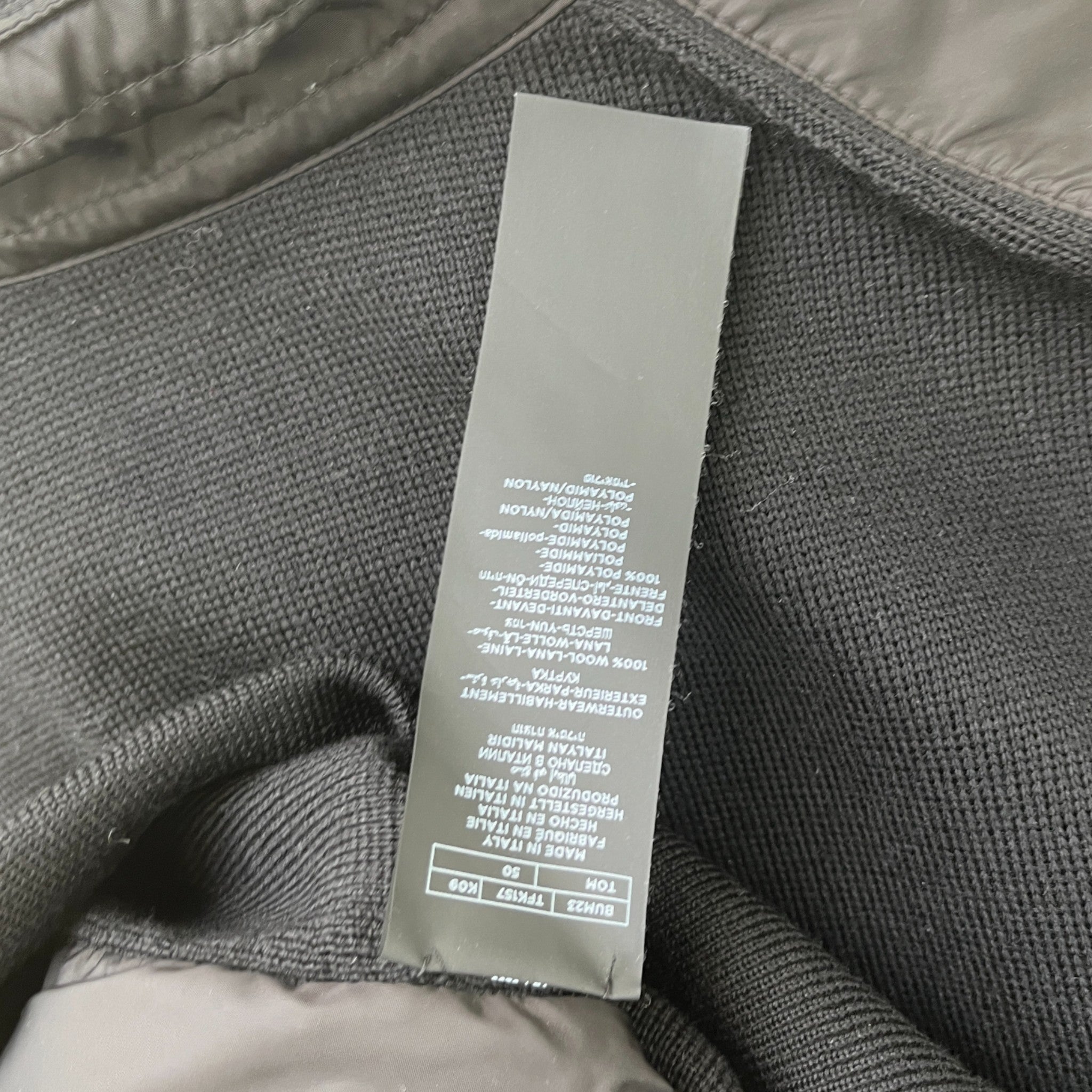 Men's Panelled Zip-Front Jacket Black Size IT 50 / L