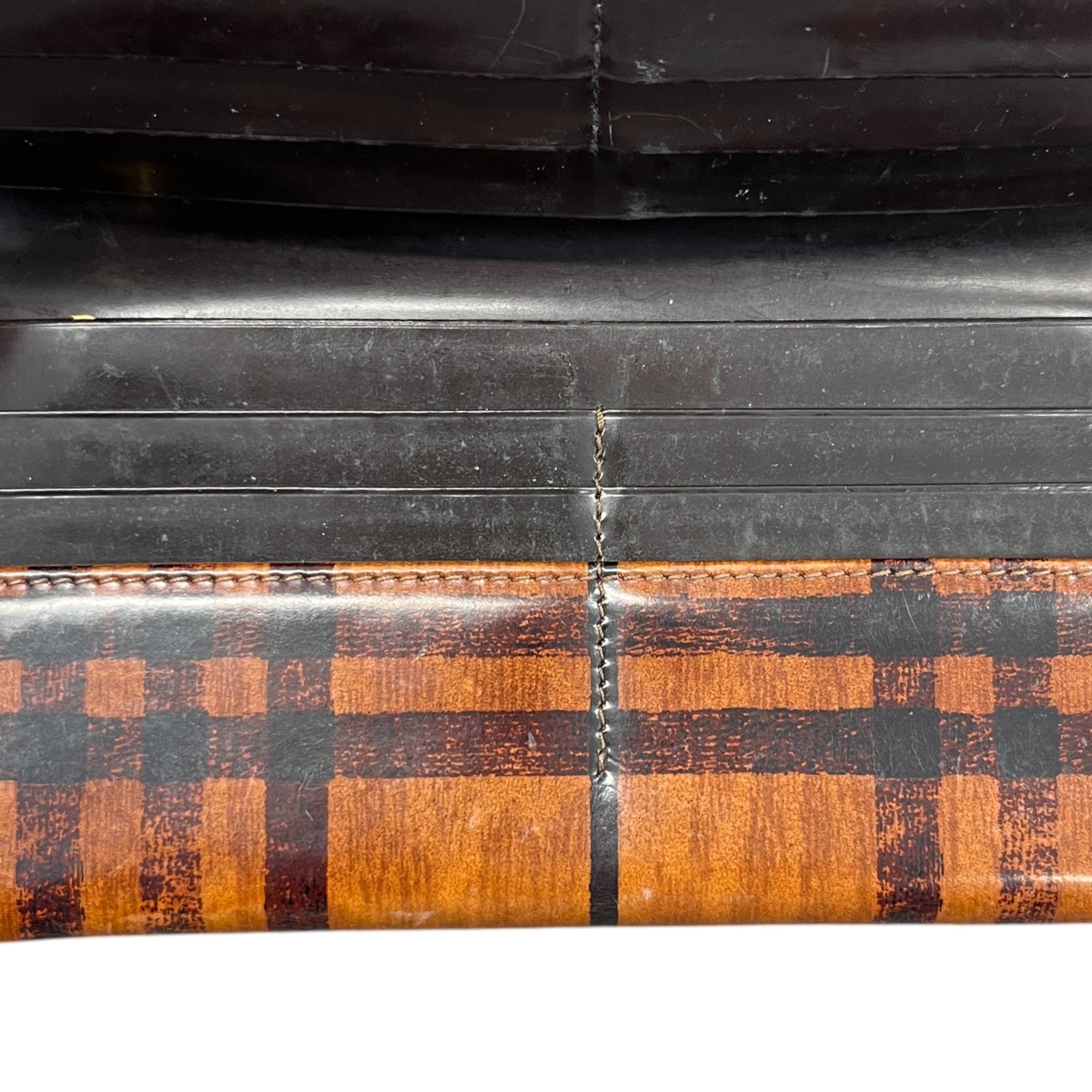 Women's Check Wallet Brown