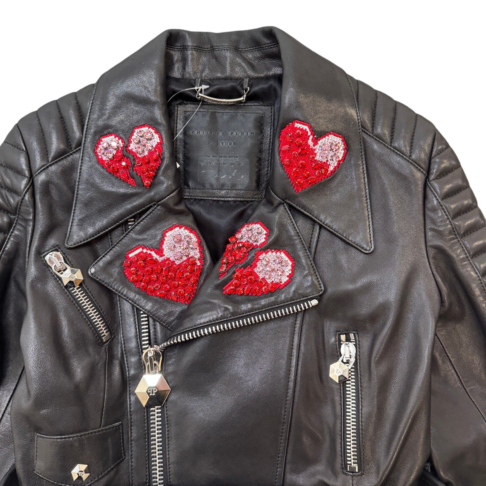 Women's For Love Biker Jacket Black Size S