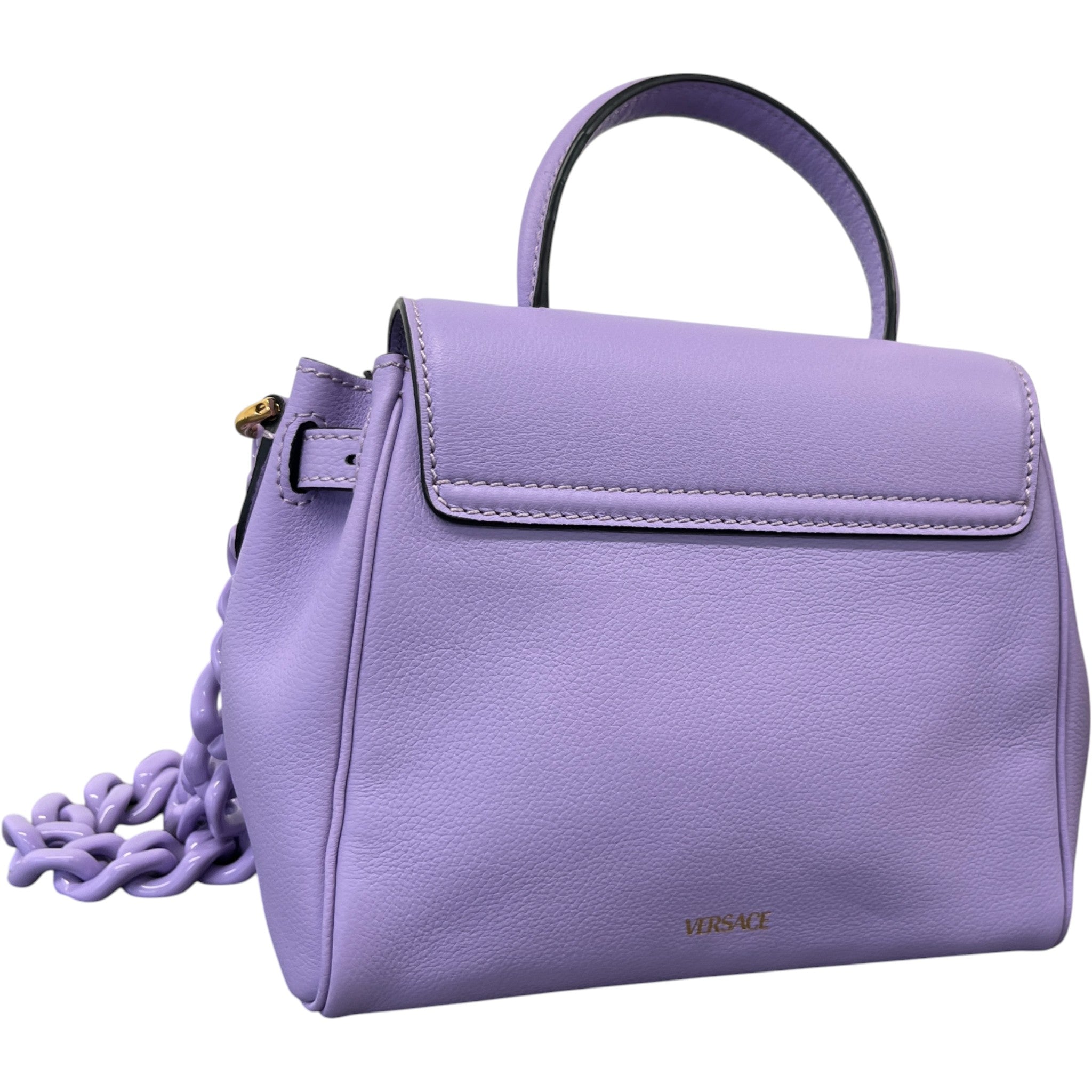 Women's Small La Medusa Top Handle Bag Purple