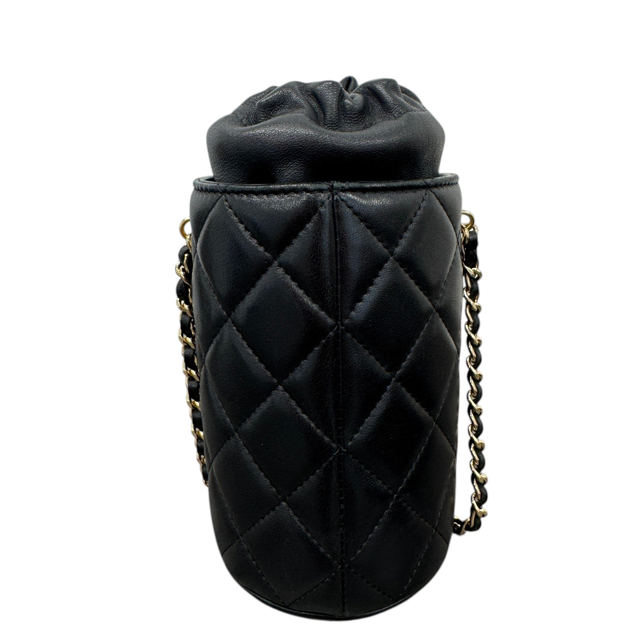Women's Mini Drawstring Bucke Bag Black