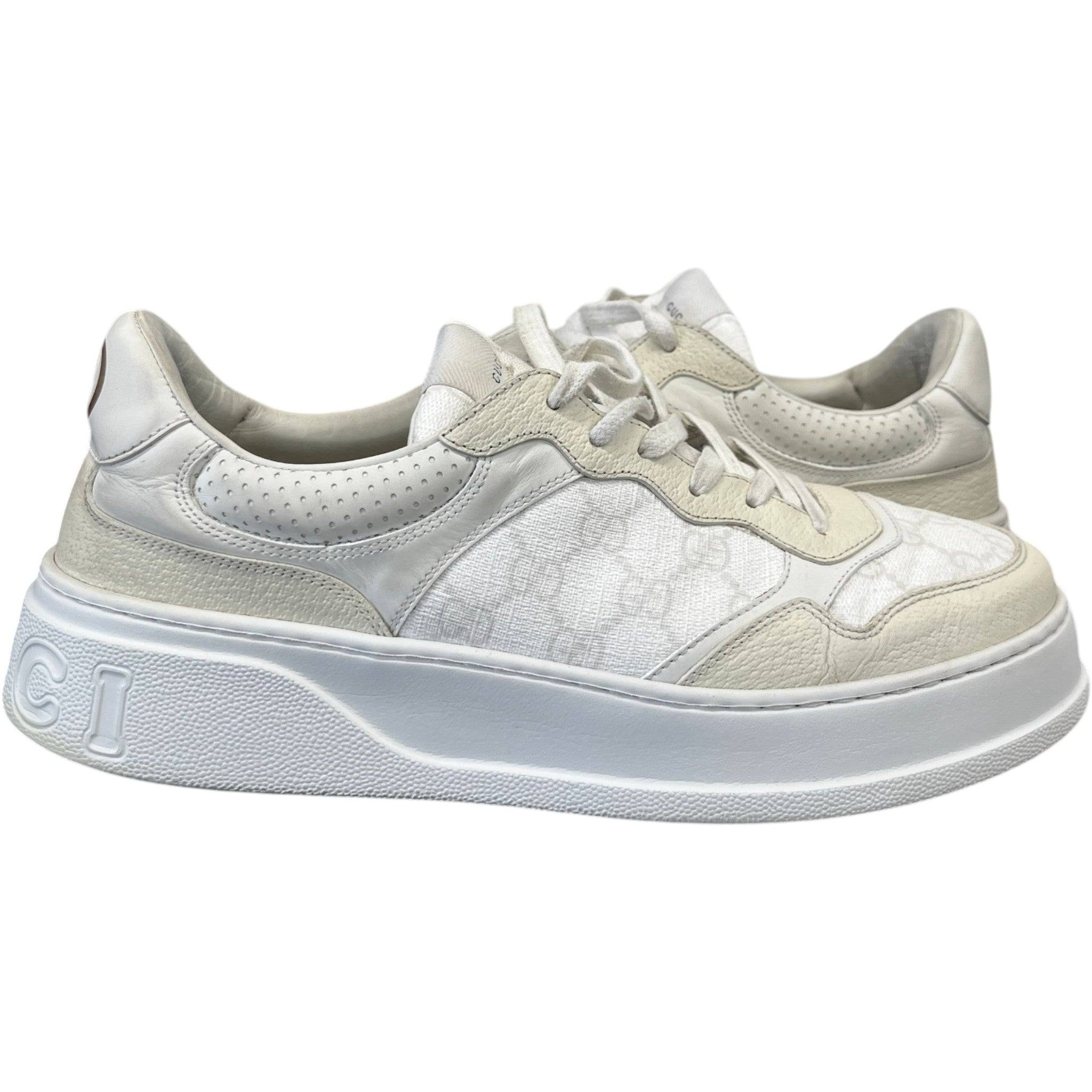 Men's Gg Supreme Low Trainers White Size EU 44 / UK 10