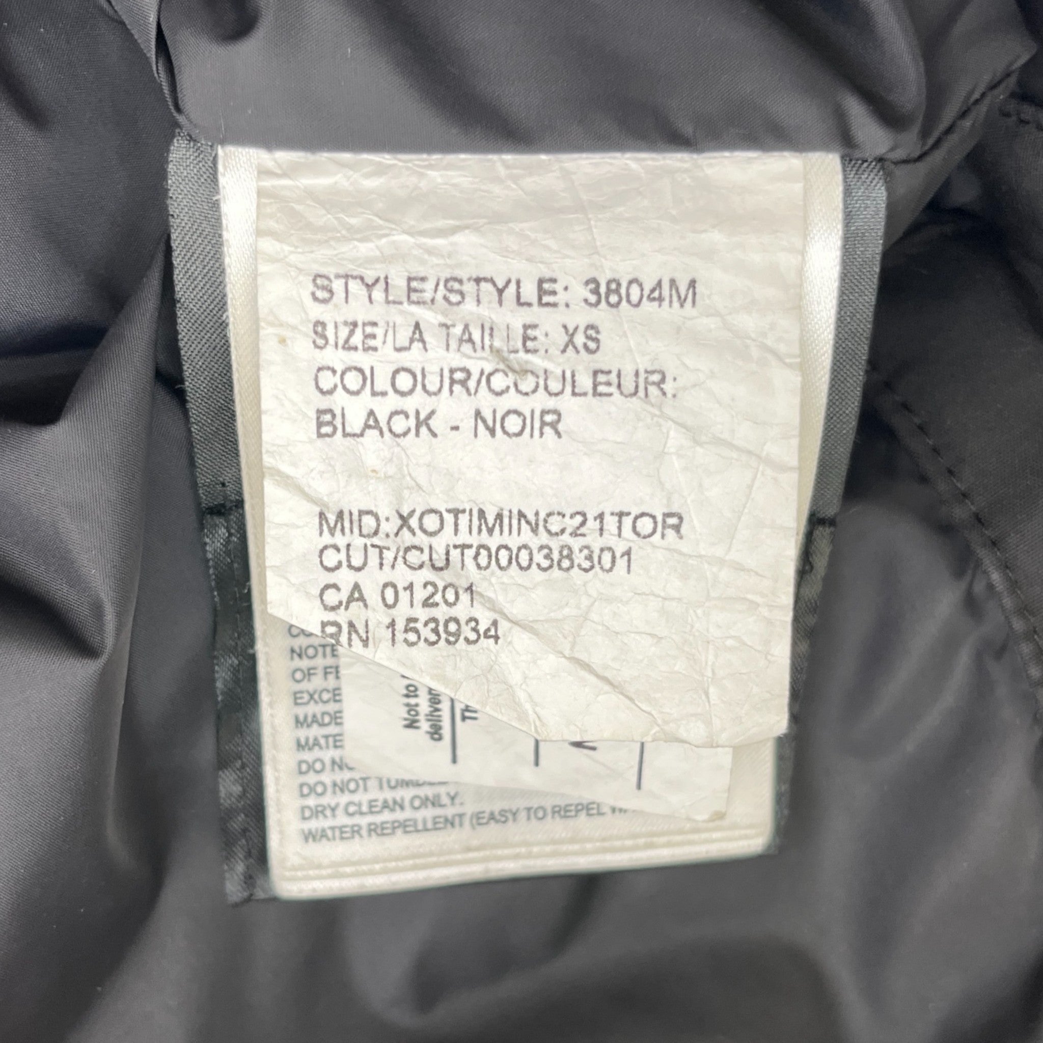 Men's Macmillan Down Jacket Black Size XS