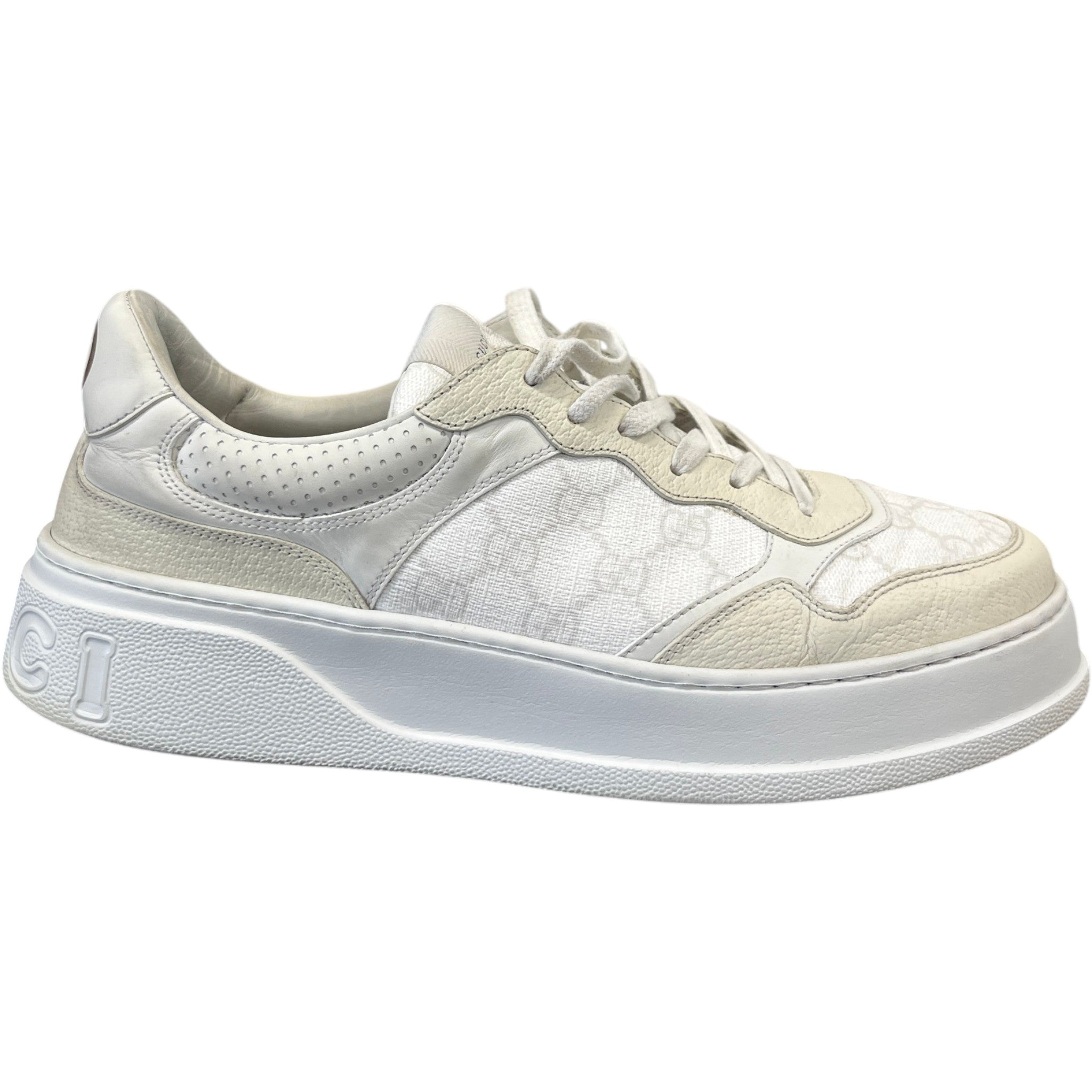 Men's Gg Supreme Low Trainers White Size EU 44 / UK 10