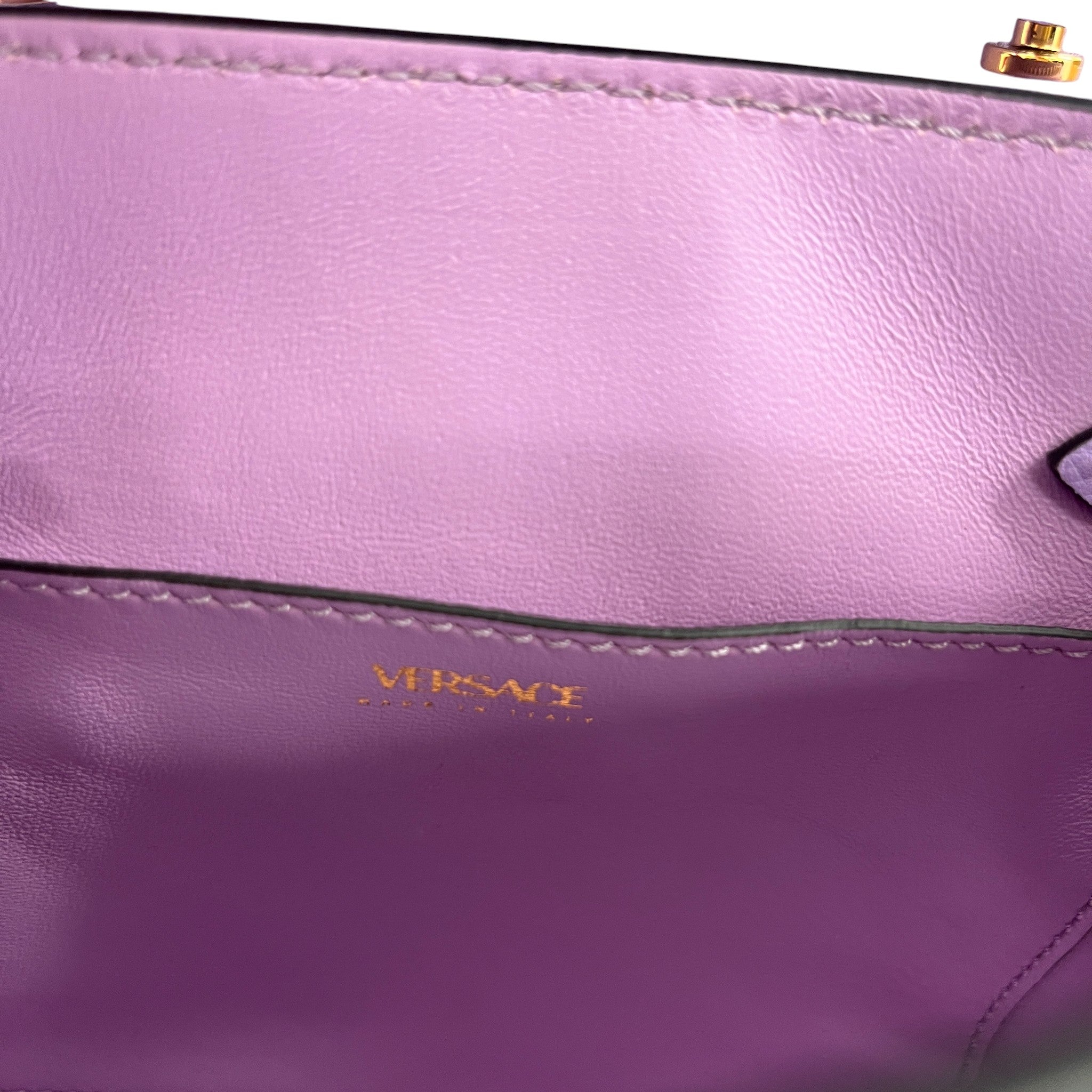 Women's Small La Medusa Top Handle Bag Purple
