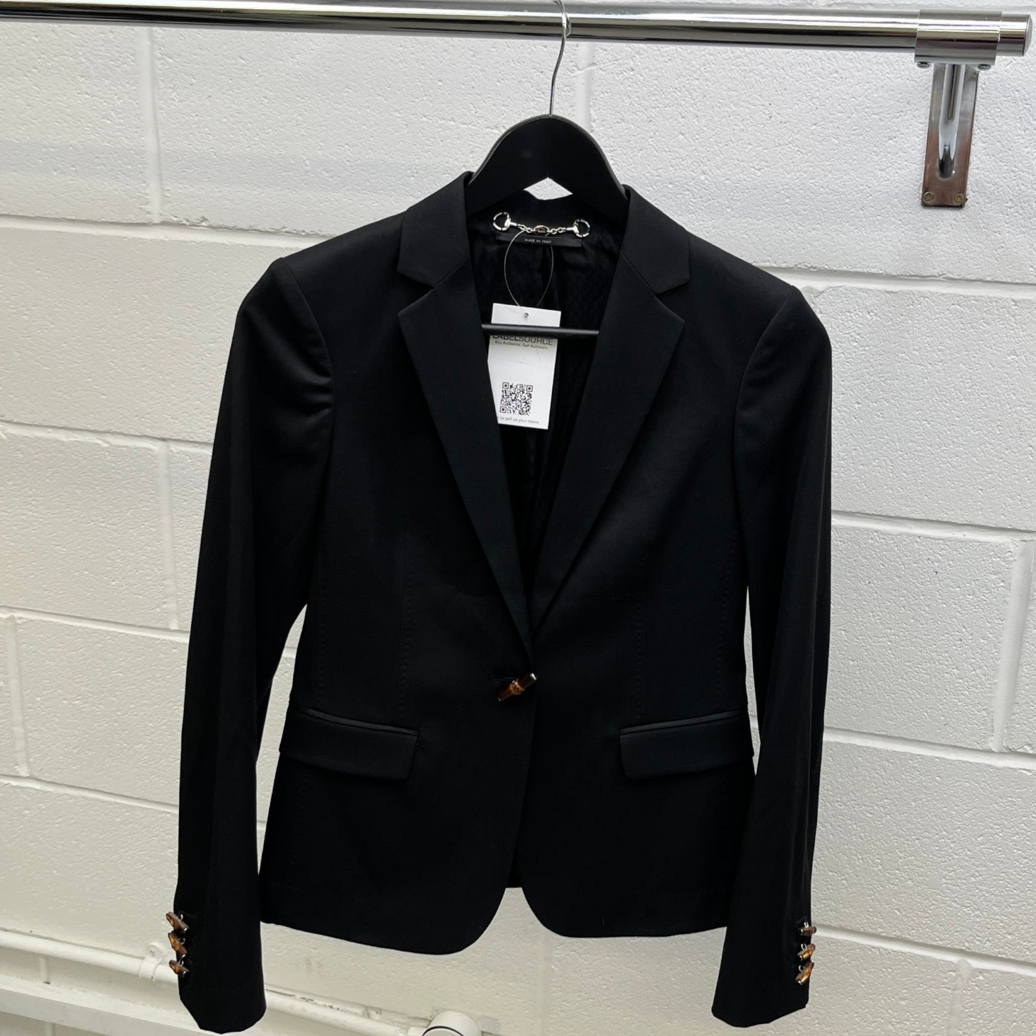 Women's Bamboo Blazer Jacket Black Size IT 38 / UK 6