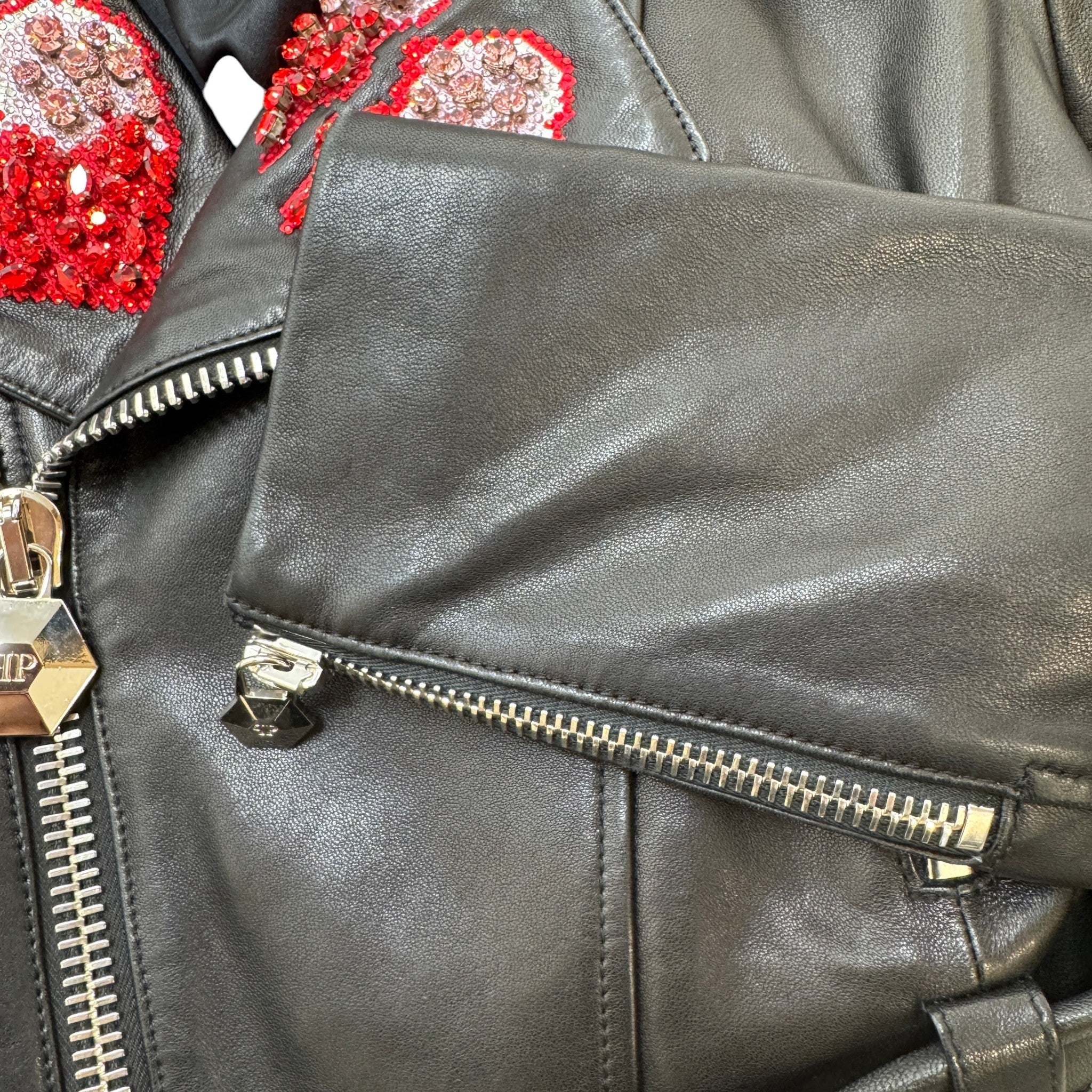 Women's For Love Biker Jacket Black Size S