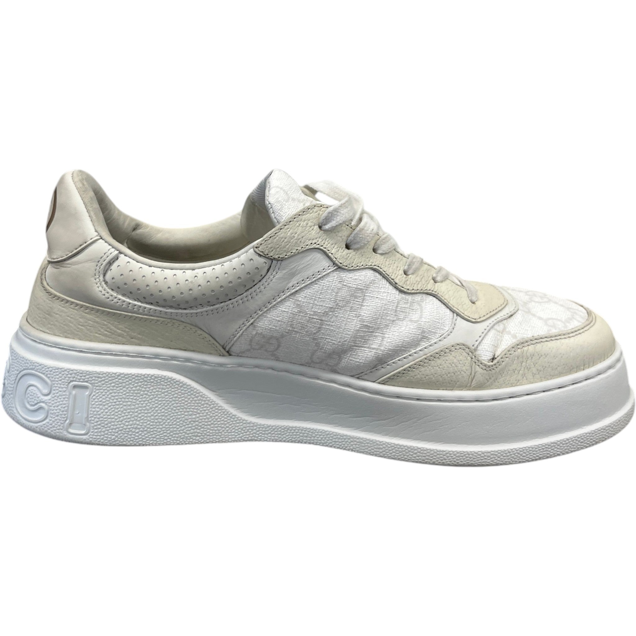 Men's Gg Supreme Low Trainers White Size EU 44 / UK 10