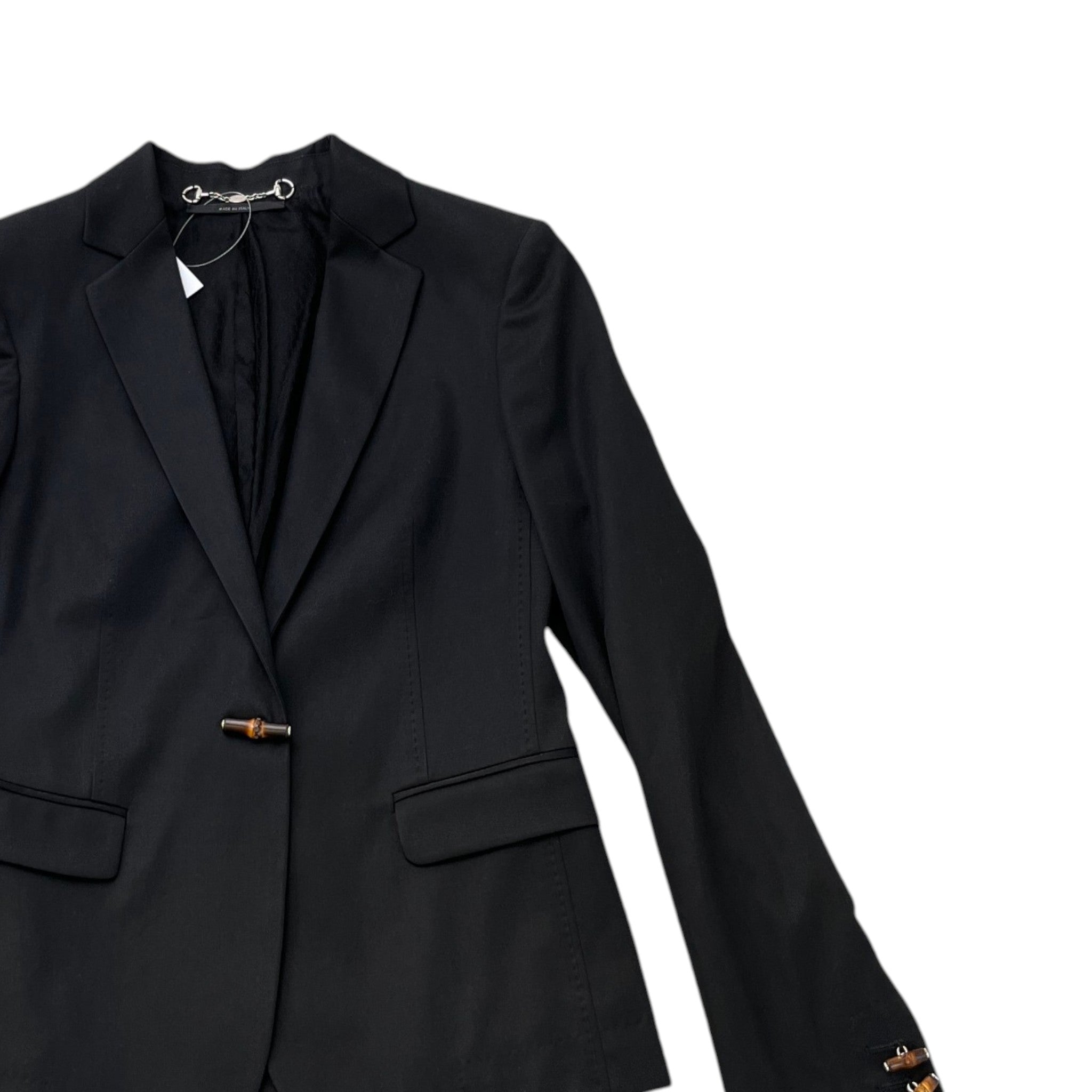 Women's Bamboo Blazer Jacket Black Size IT 38 / UK 6