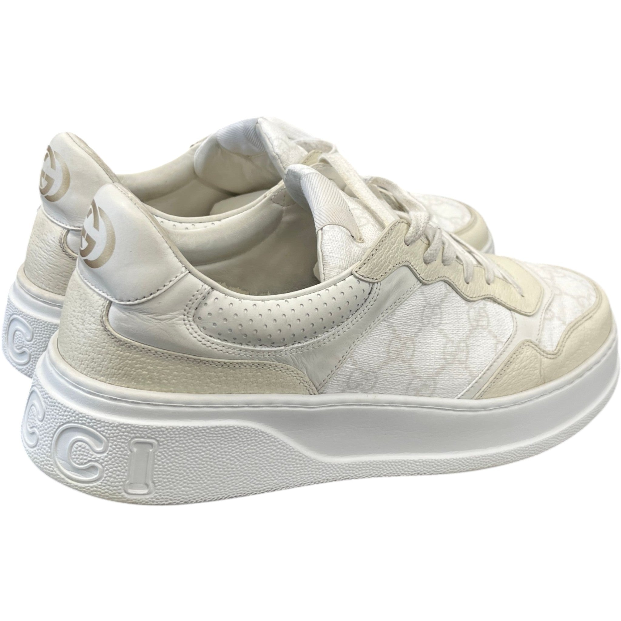 Men's Gg Supreme Low Trainers White Size EU 44 / UK 10