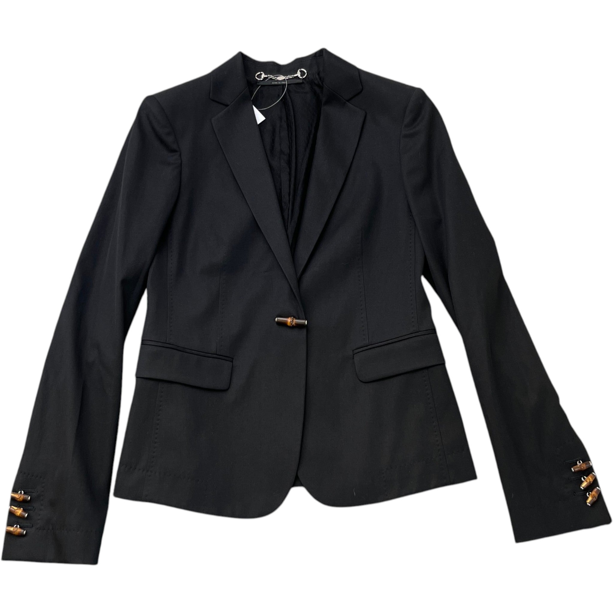 Women's Bamboo Blazer Jacket Black Size IT 38 / UK 6