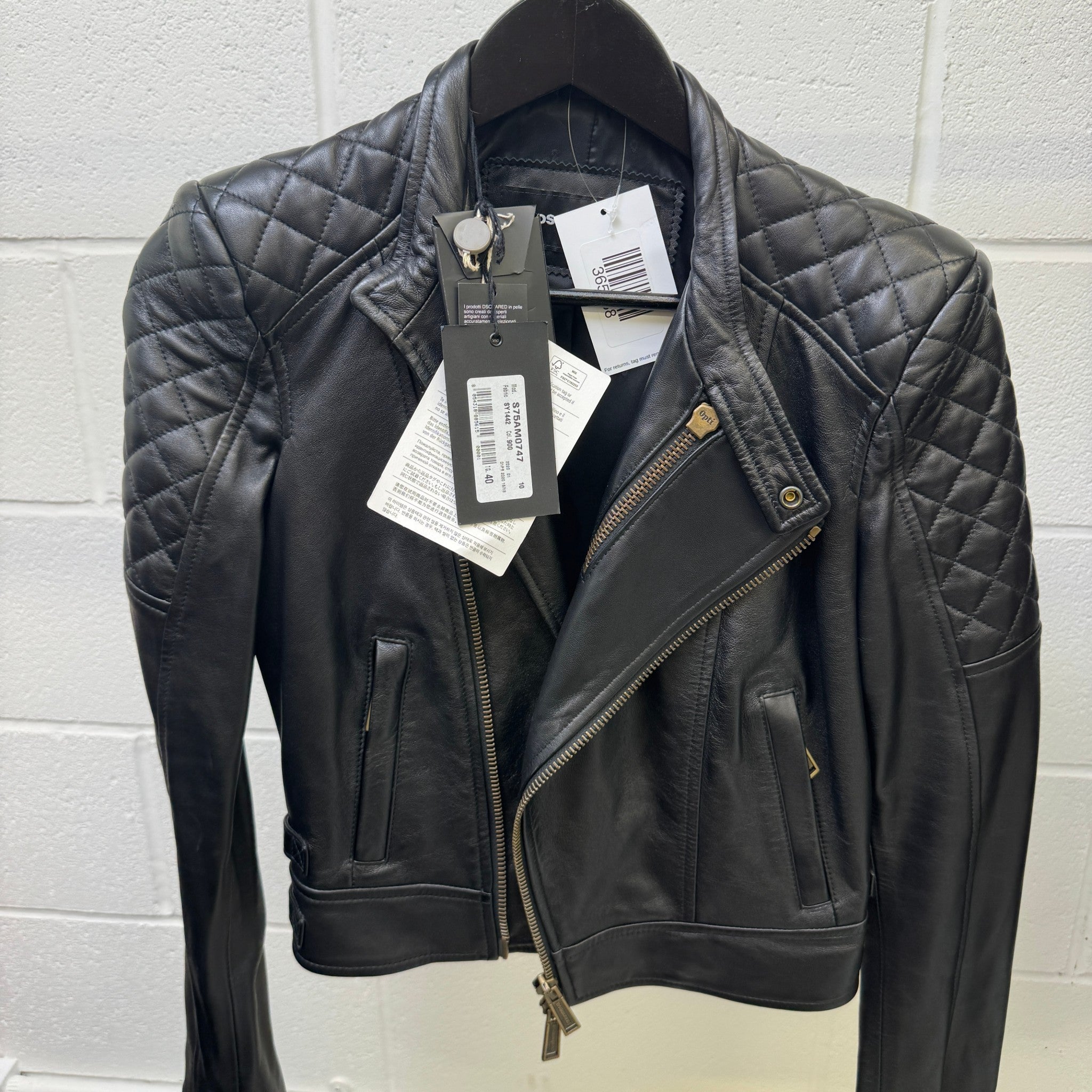 Women's Biker Jacket Black Size XS
