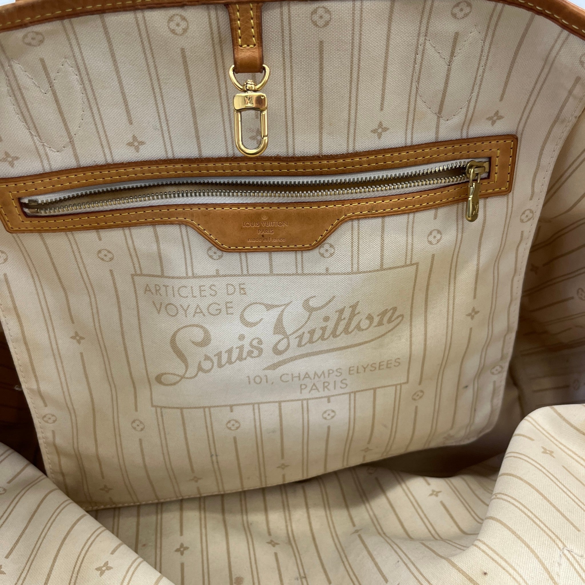 Women's Damier Azur Neverfull Gm Handbag White