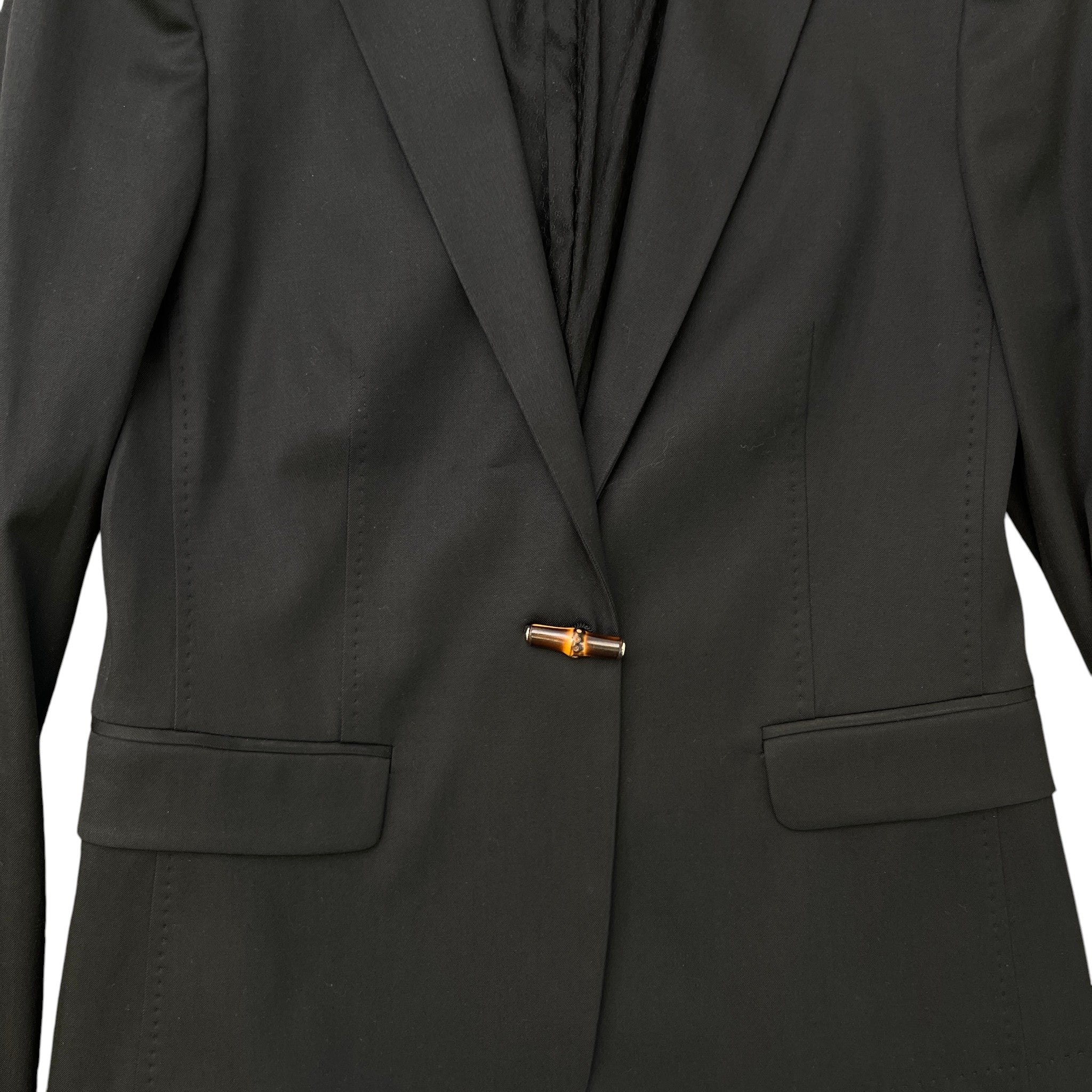 Women's Bamboo Blazer Jacket Black Size IT 38 / UK 6