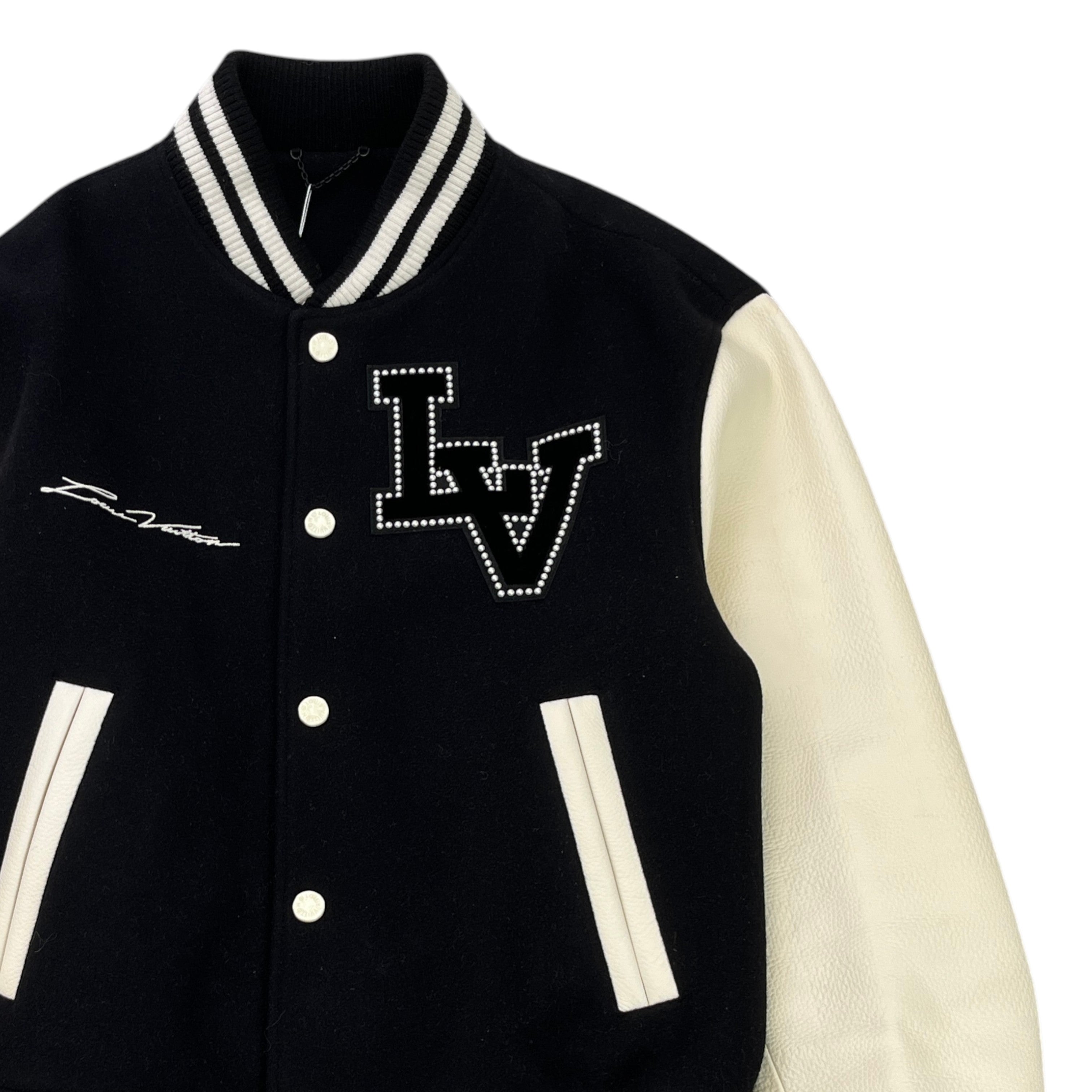 Men's Marque Deposee Varsity Jacket Black Size IT 52 / XL