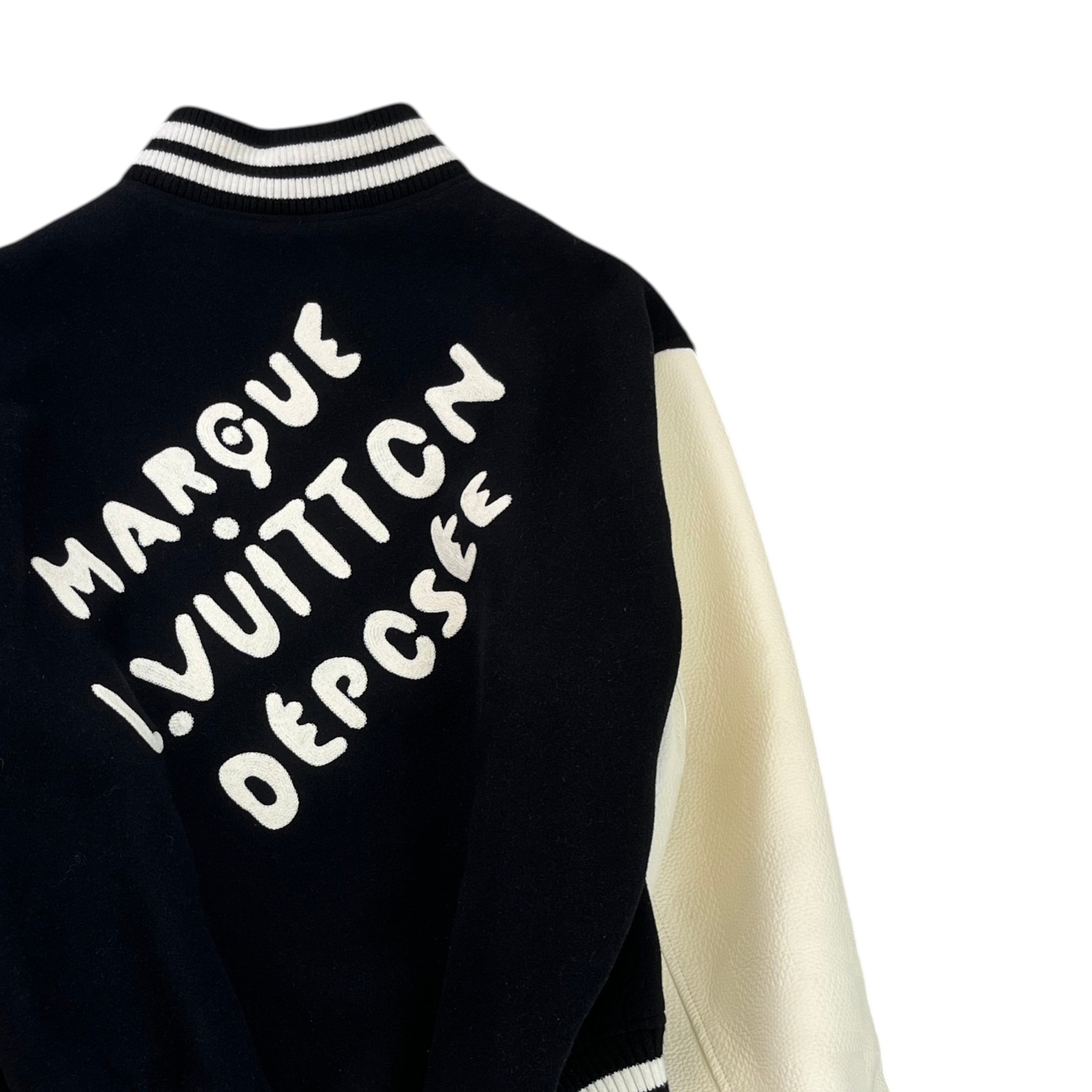 Men's Marque Deposee Varsity Jacket Black Size IT 52 / XL