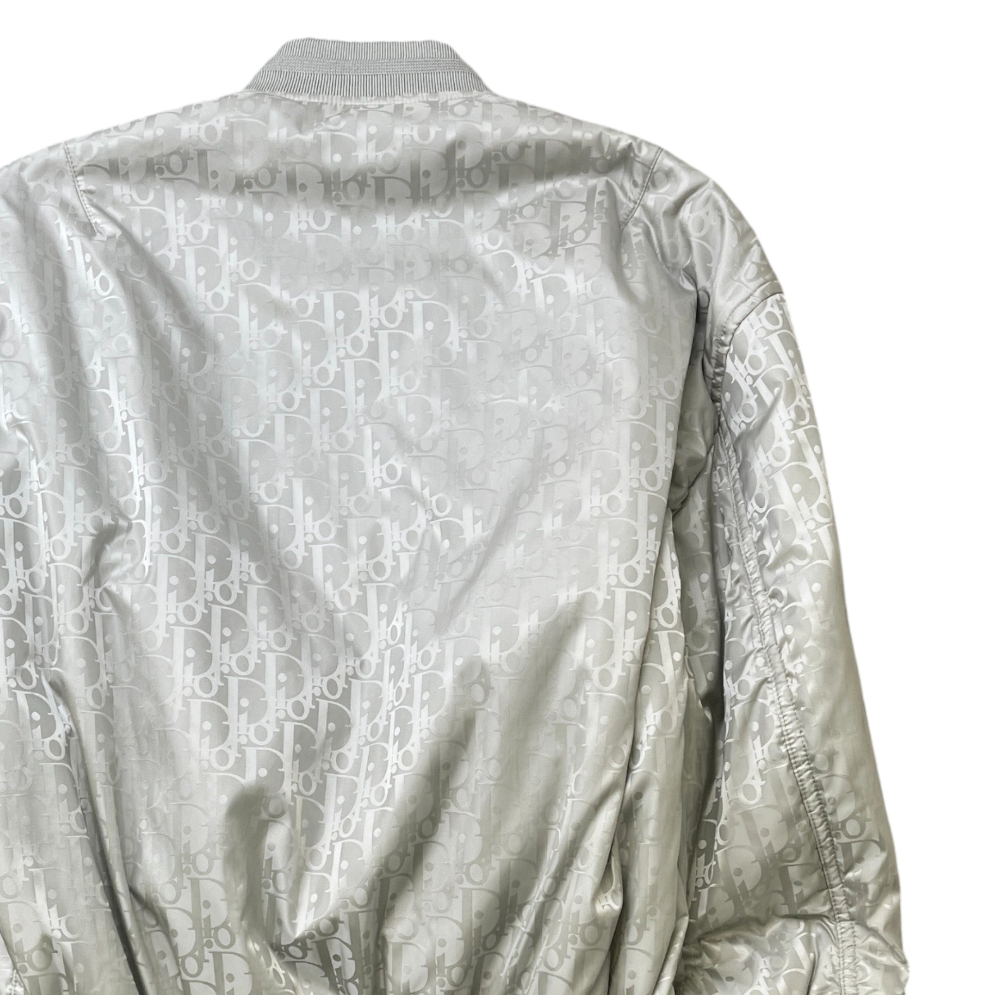 Men's Oblique Bomber Jacket Grey Size XXS