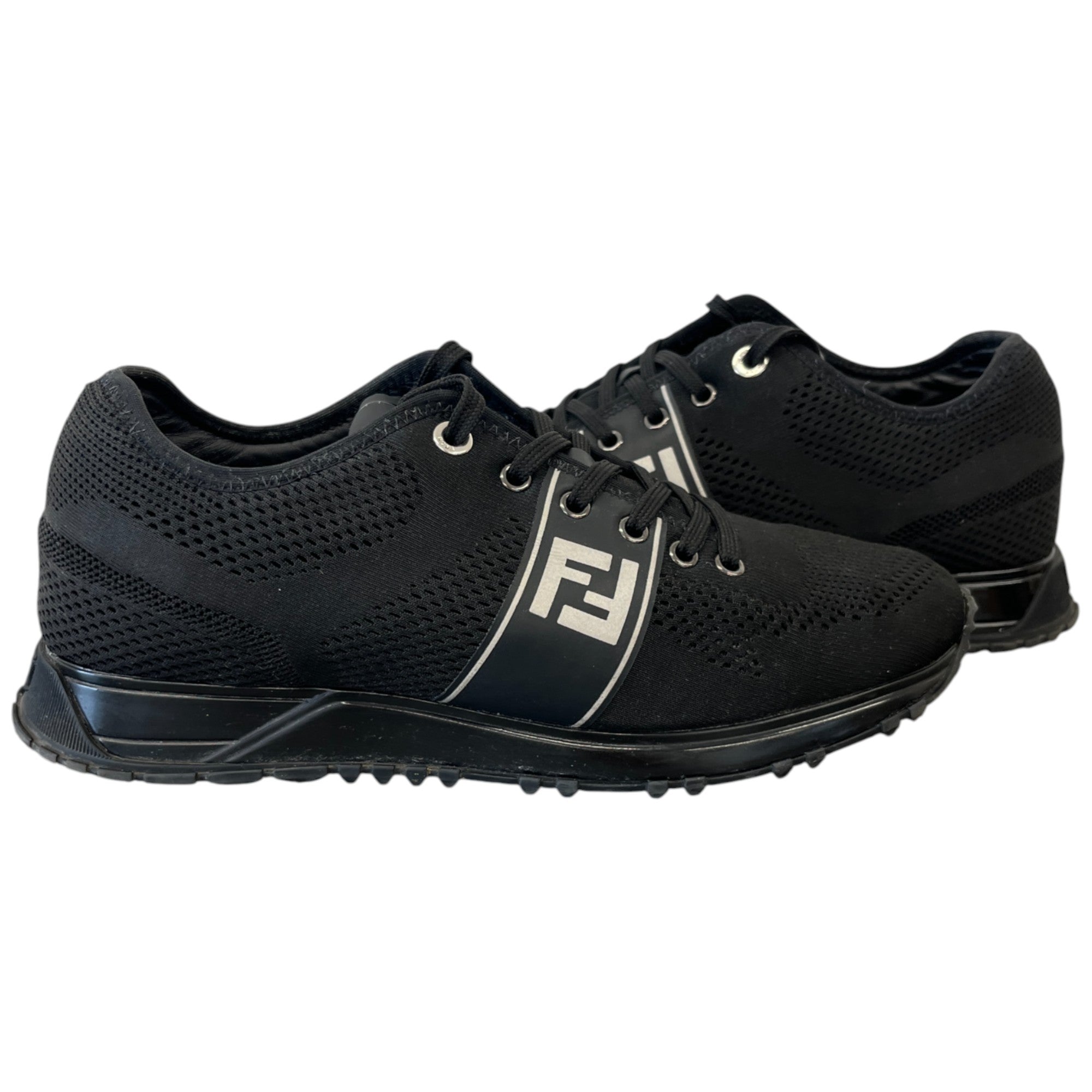 Men's Ff Logo Low Trainers Black Size EU 42 / UK 8