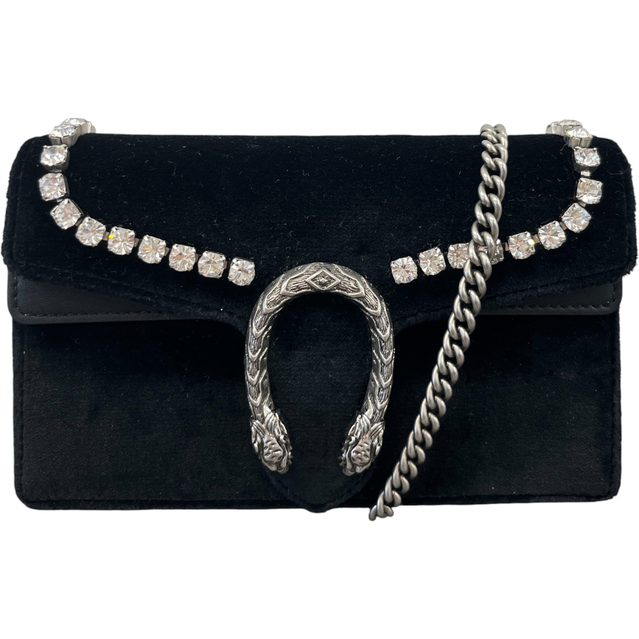 Women's Dionysus Mini Velvet Bag Black