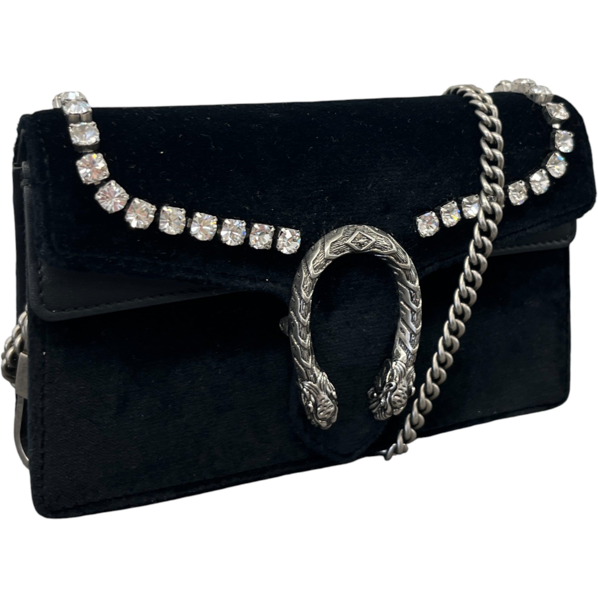 Women's Dionysus Mini Velvet Bag Black