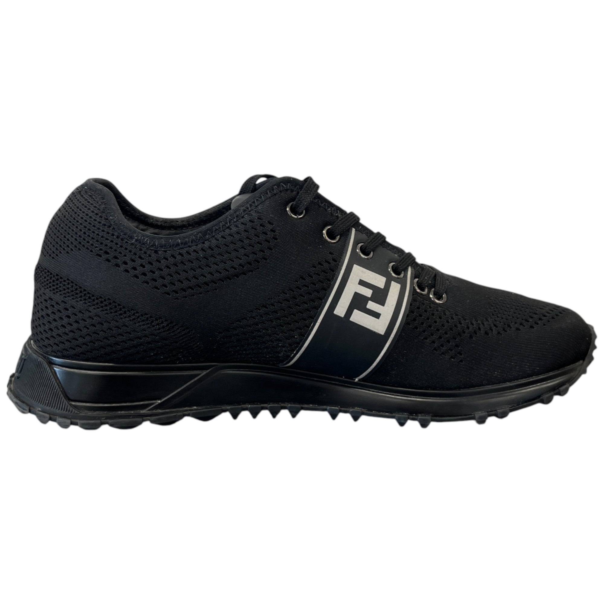 Men's Ff Logo Low Trainers Black Size EU 42 / UK 8