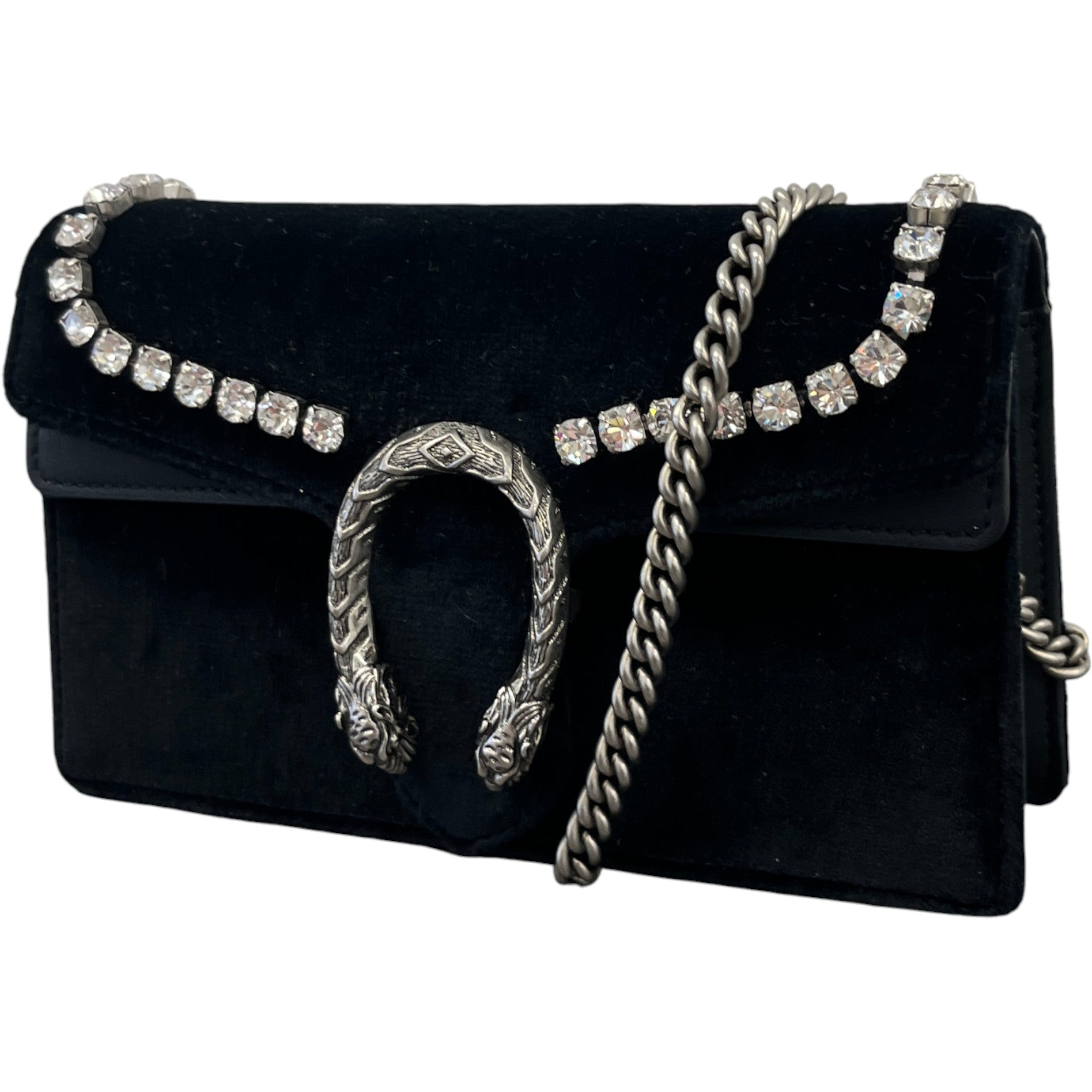 Women's Dionysus Mini Velvet Bag Black