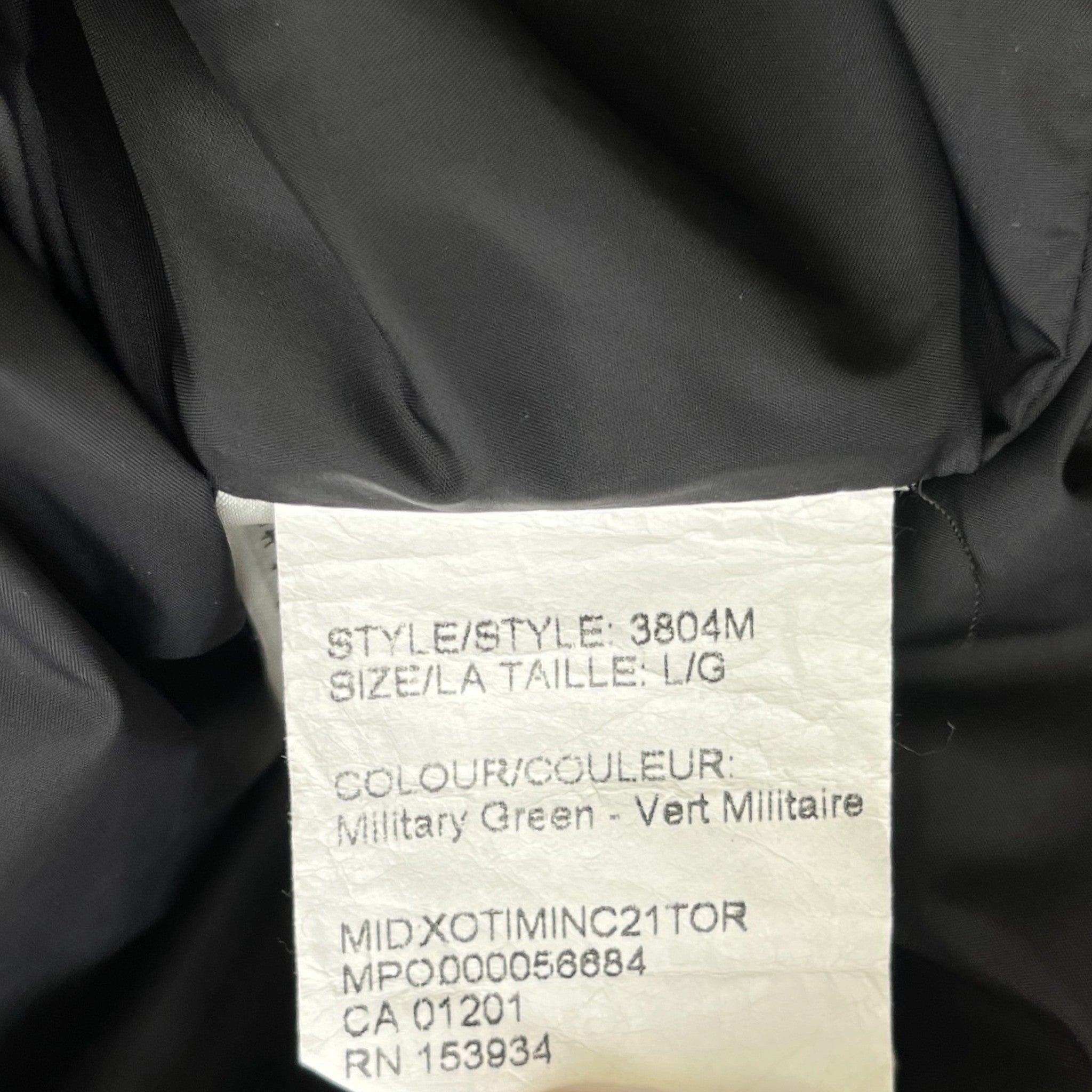 Men's Macmillan Down Jacket Khaki Size L