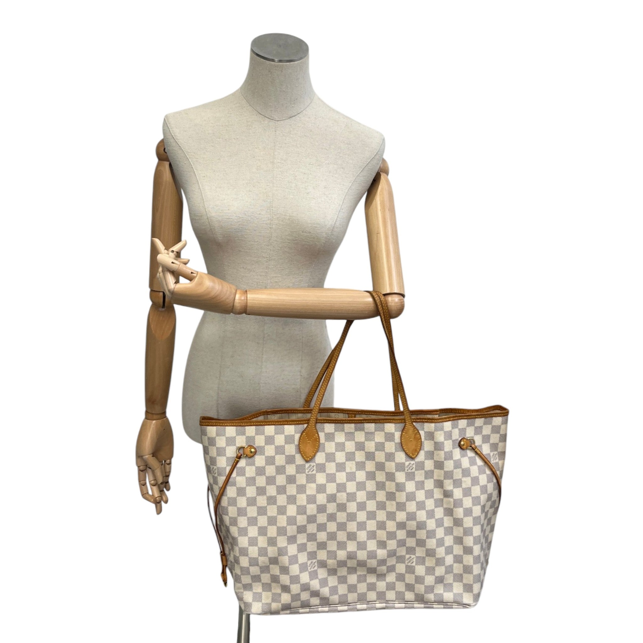 Women's Damier Azur Neverfull Gm Handbag White