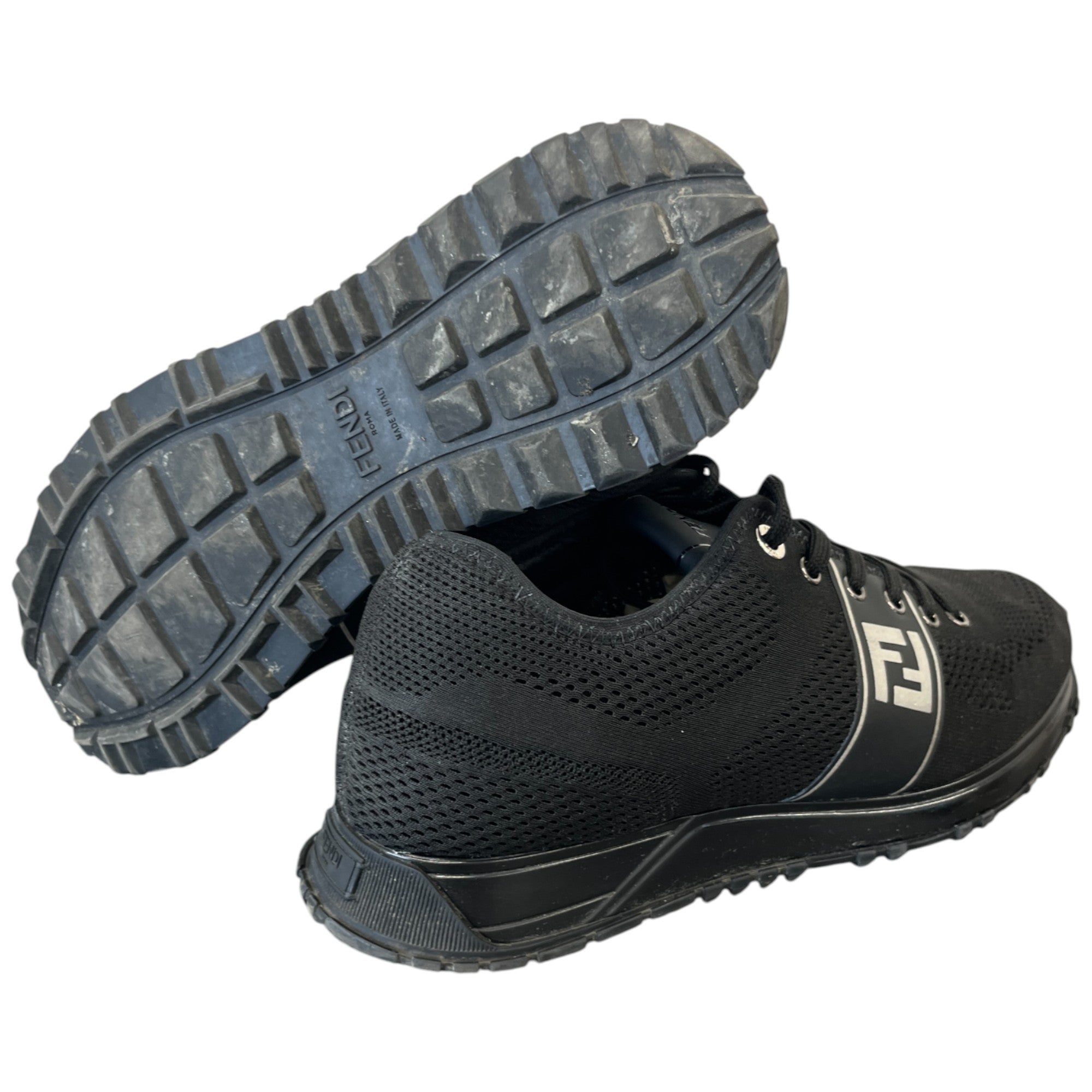 Men's Ff Logo Low Trainers Black Size EU 42 / UK 8