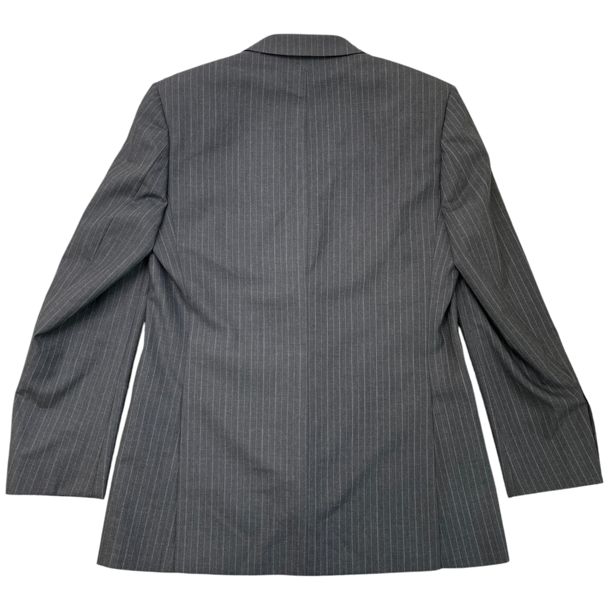 Men's Pin-Strip Blazer Jacket Grey Size L