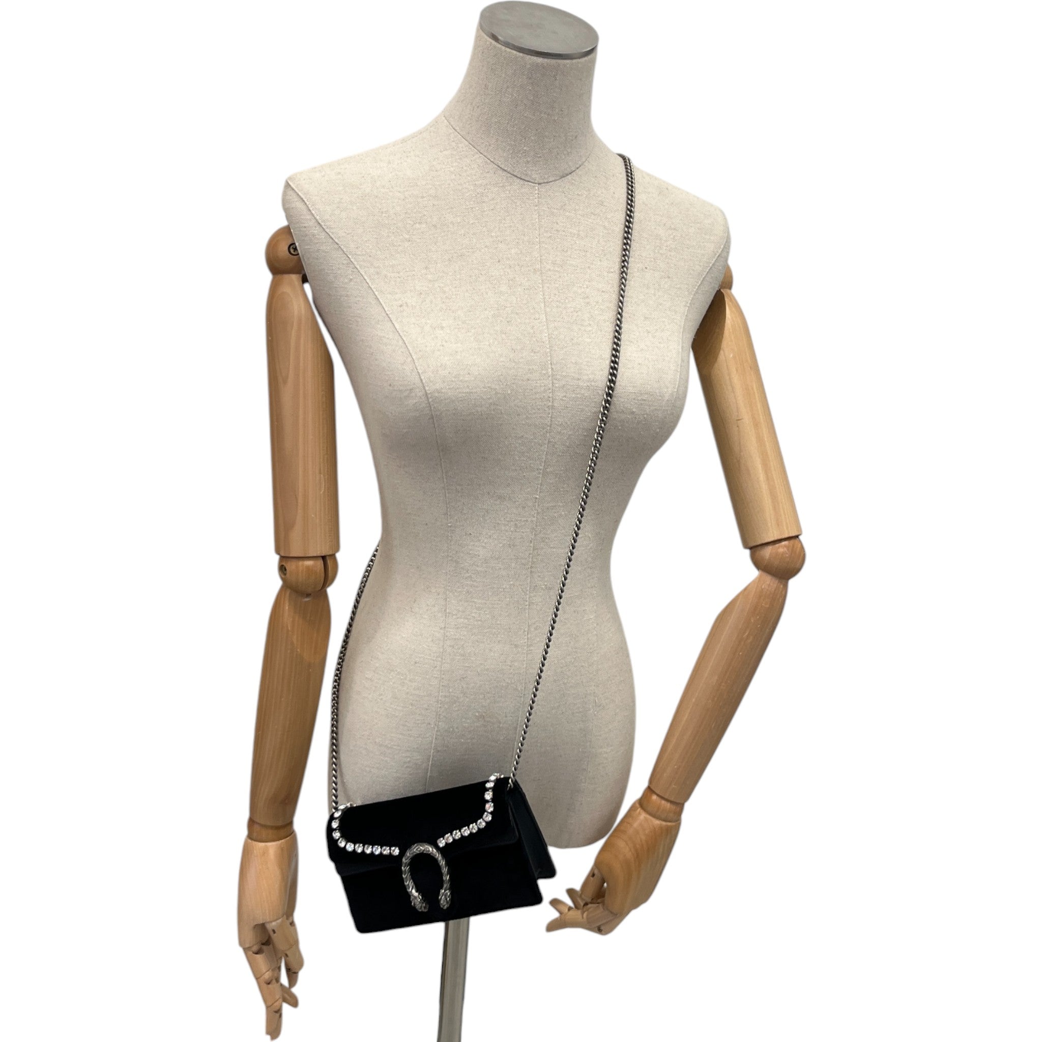 Women's Dionysus Mini Velvet Bag Black