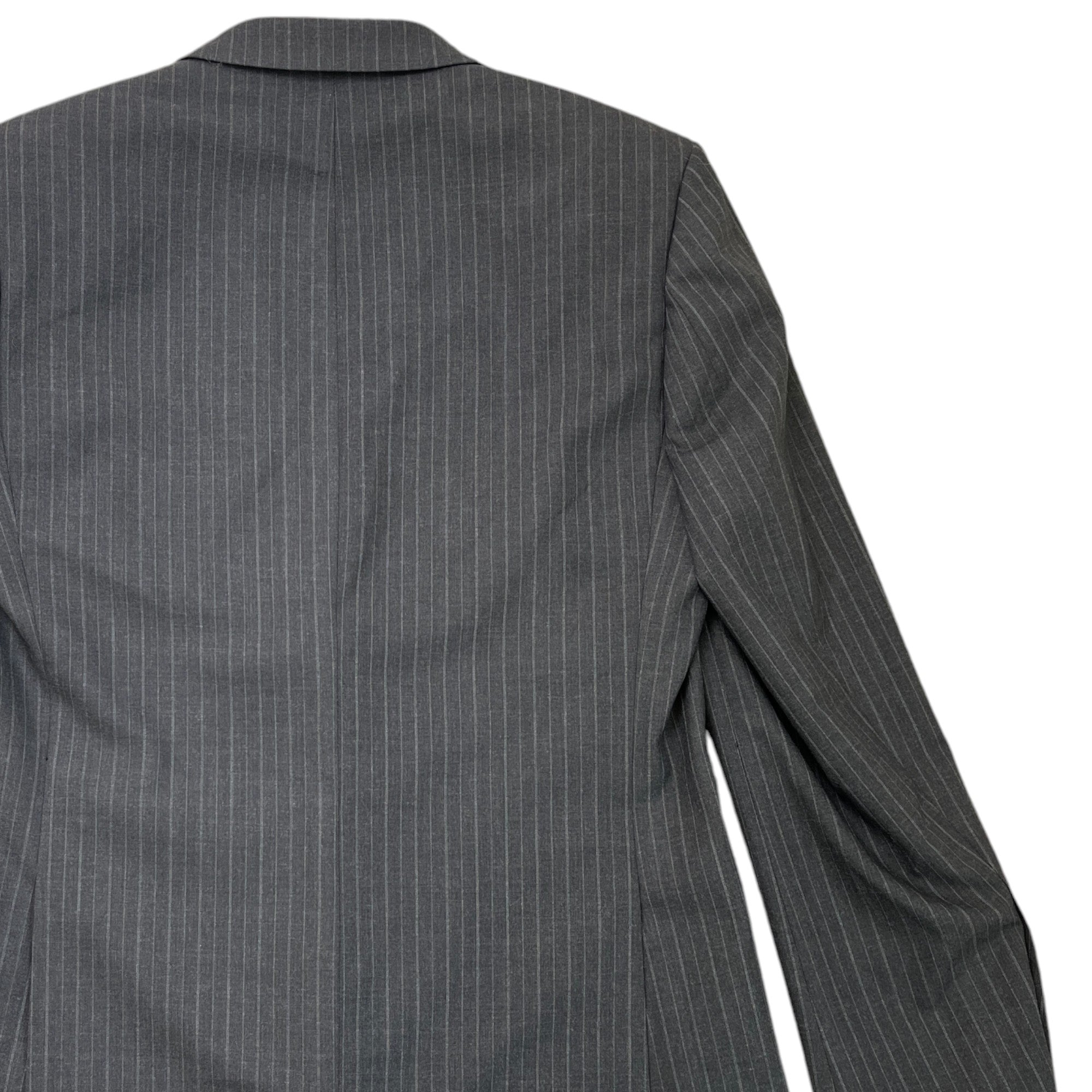 Men's Pin-Strip Blazer Jacket Grey Size L