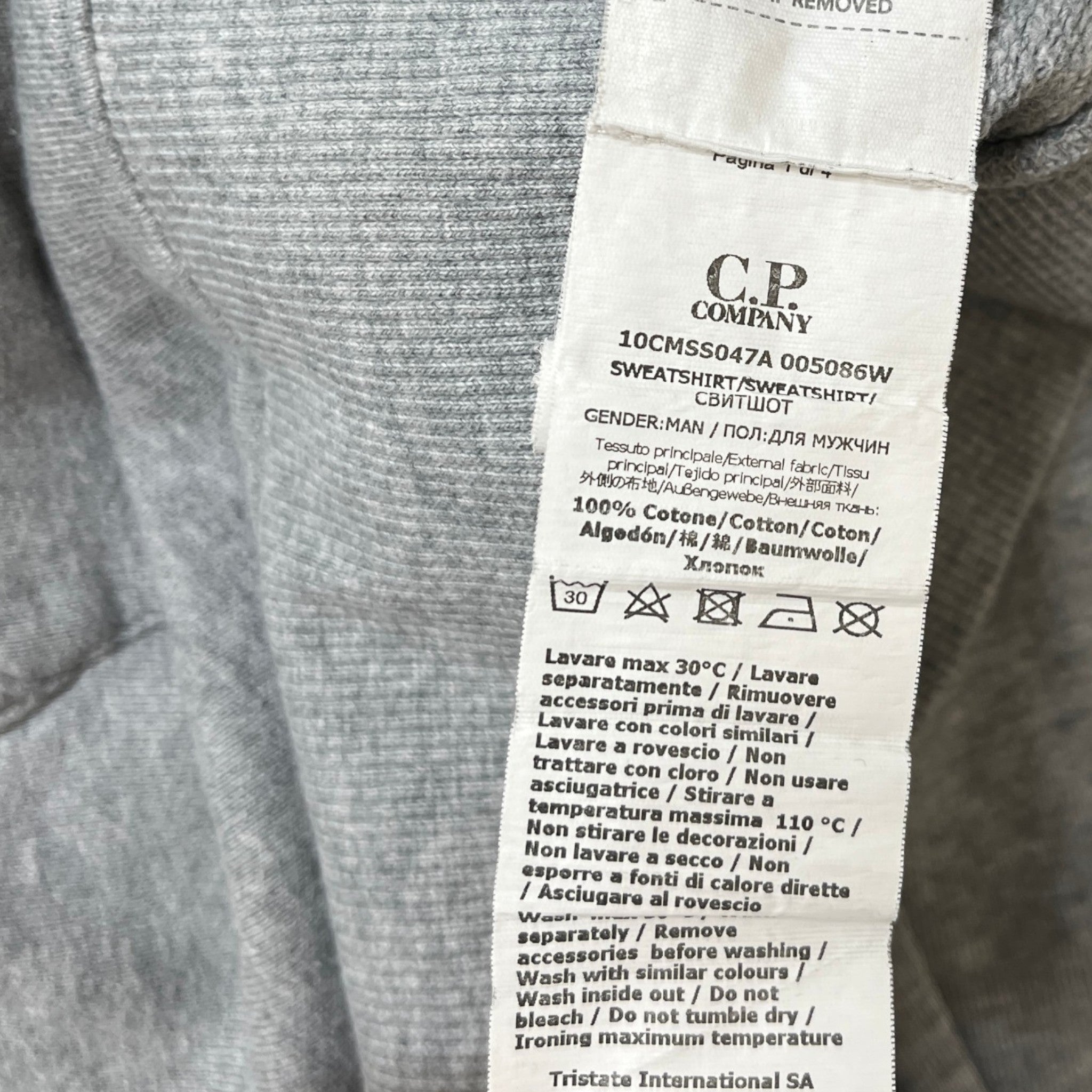 Men's Lens Hoodie Grey Size M