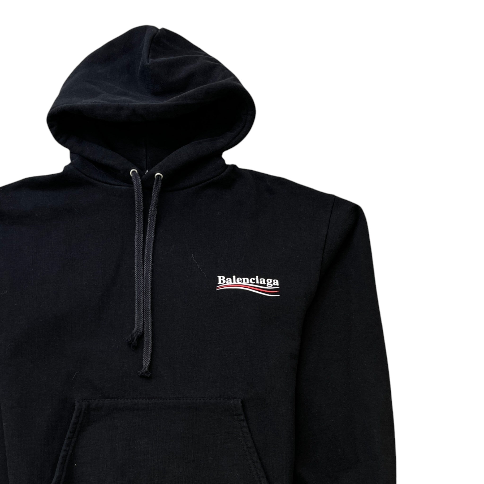 Men's Political Logo Hoodie Black Size S