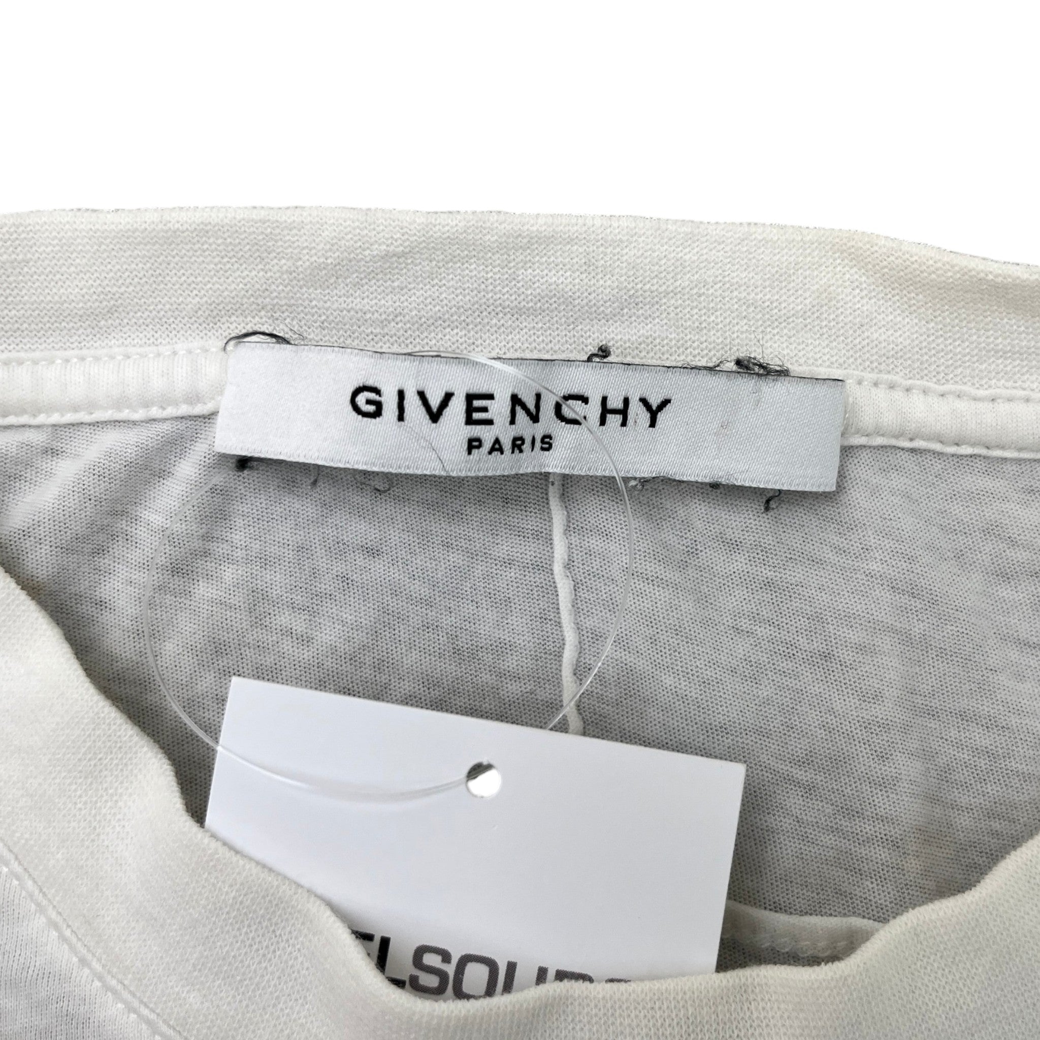 Women's Distressed Logo Print T-Shirt White Size S