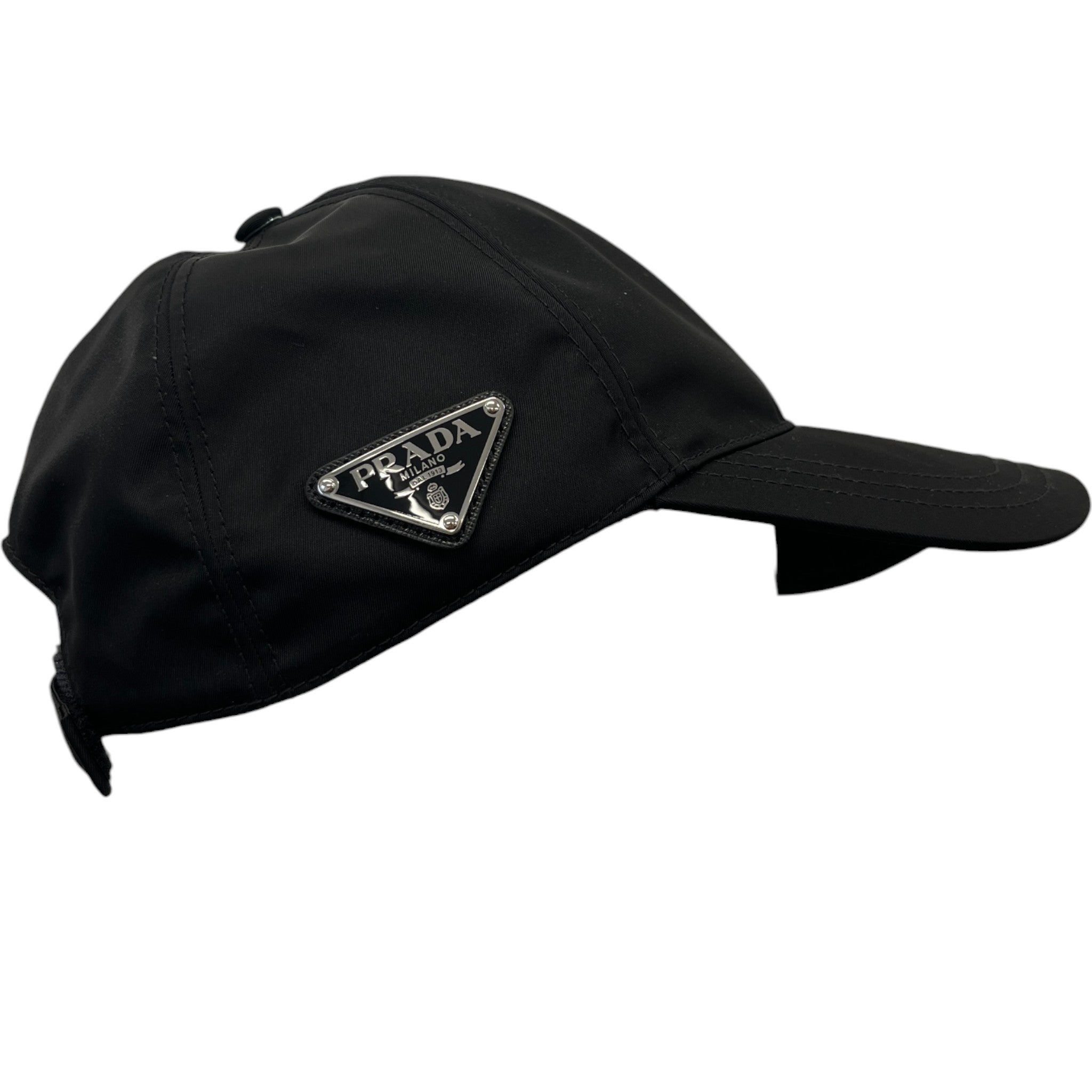 Men's Plaque Logo Cap Black Size 95cm / UK 14