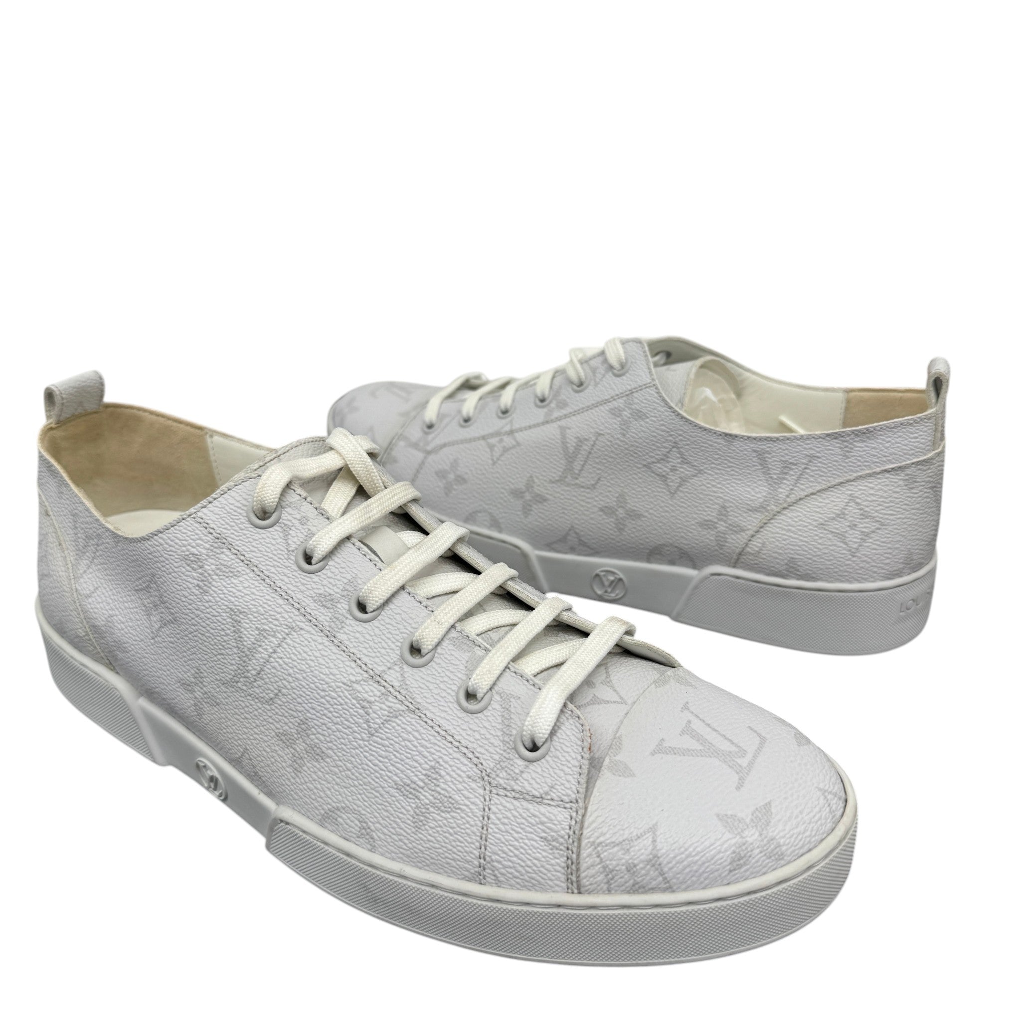 Men's Monogram Match Up Low Trainers Grey Size EU 41.5 / UK 7.5
