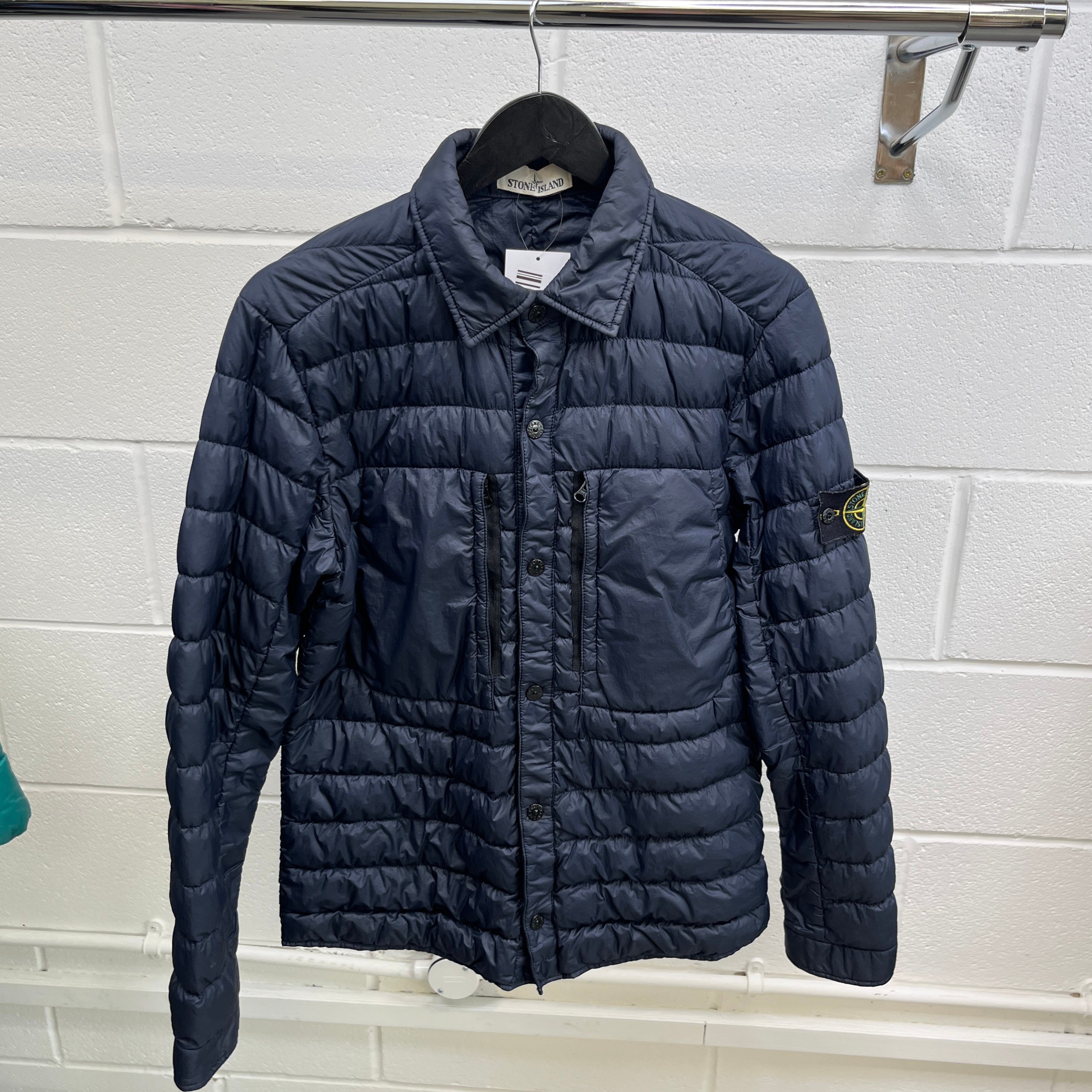 Men's Applique Logo Jacket Navy Size M